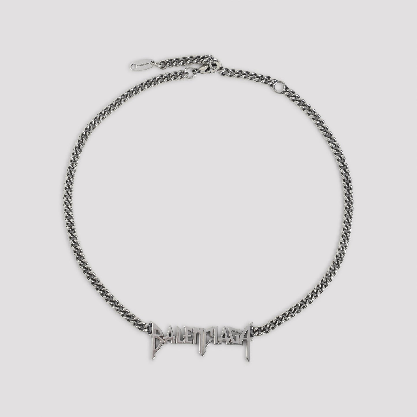 Balenciaga Typo Metal Necklace
