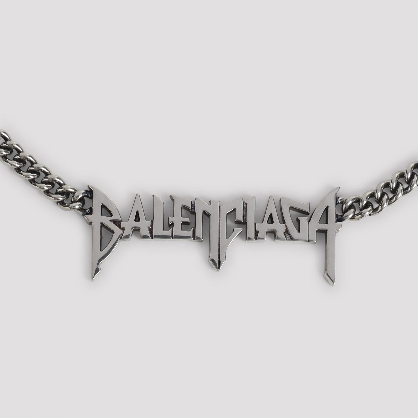 Balenciaga Typo Metal Necklace