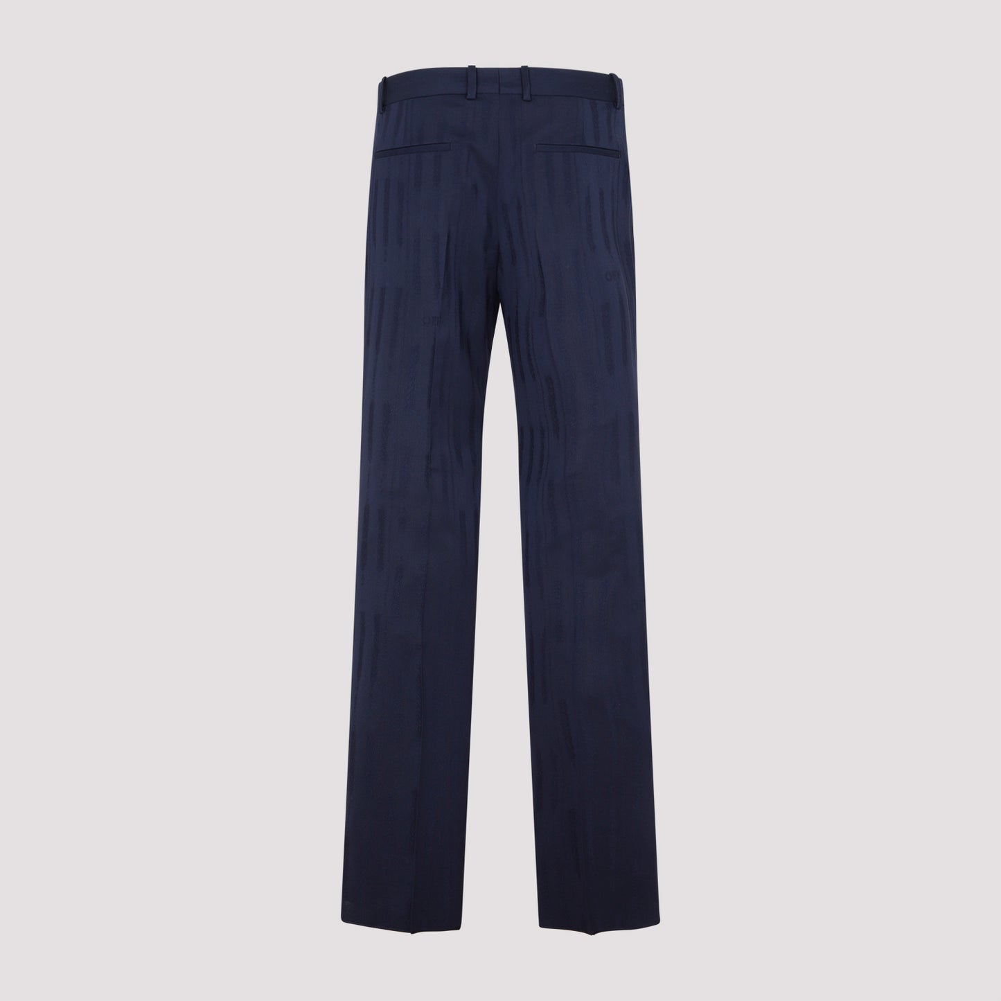 Off White Shibori Jacquard Slim Pant