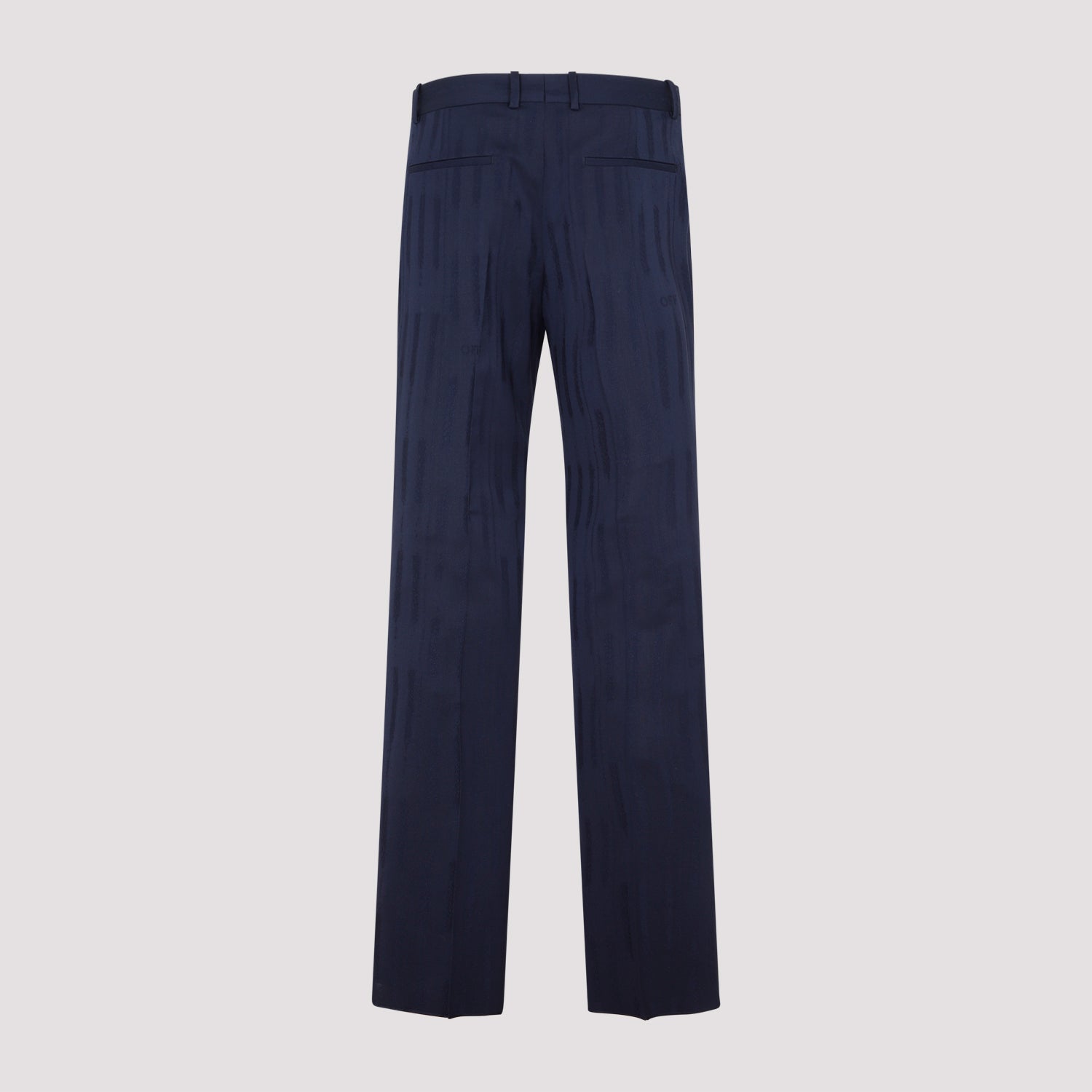 Off White Shibori Jacquard Slim Pant
