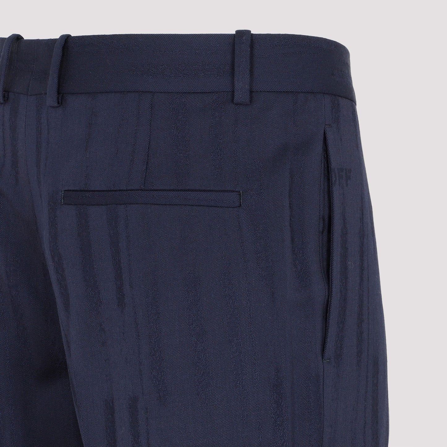 Off White Shibori Jacquard Slim Pant