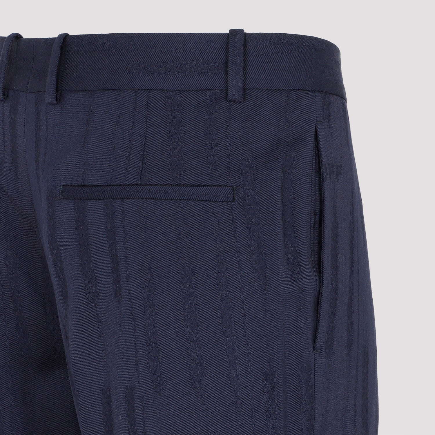 Off White Shibori Jacquard Slim Pant