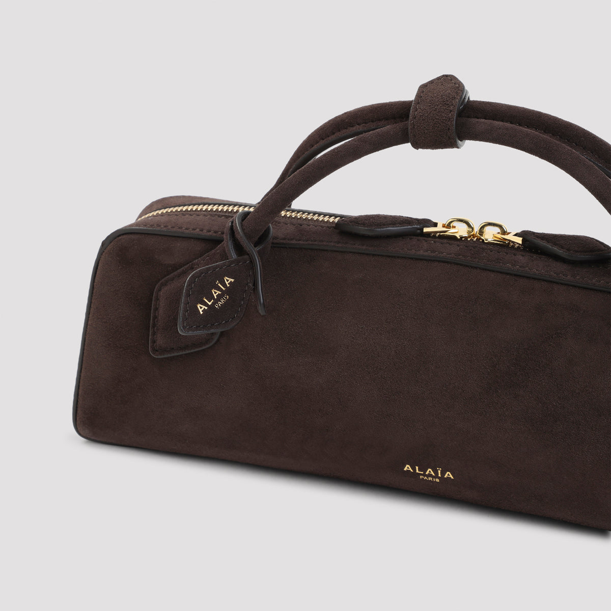 Alaïa Teckel Suede Clutch