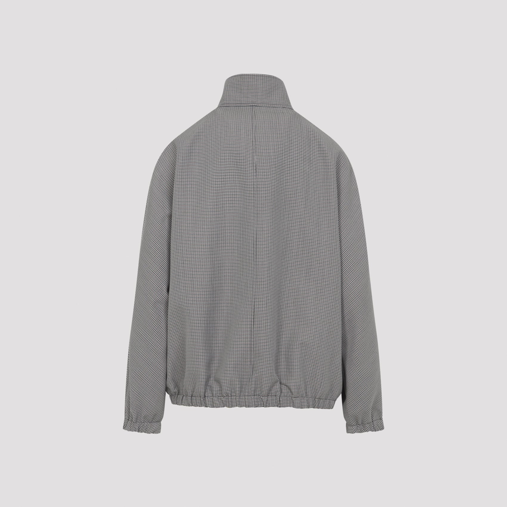 Courreges Buckle Houndstooth Bomber Jacket
