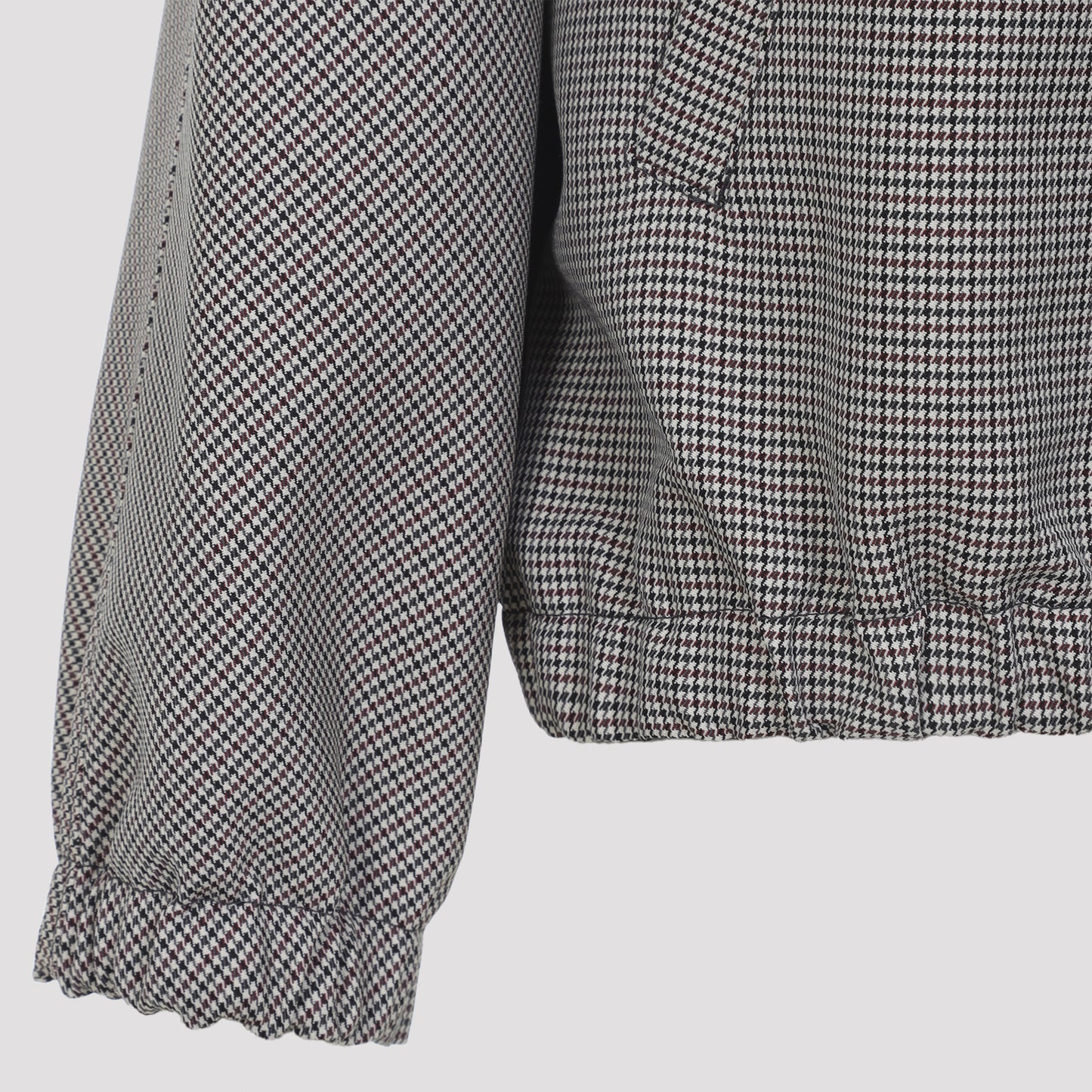 Courreges Buckle Houndstooth Bomber Jacket