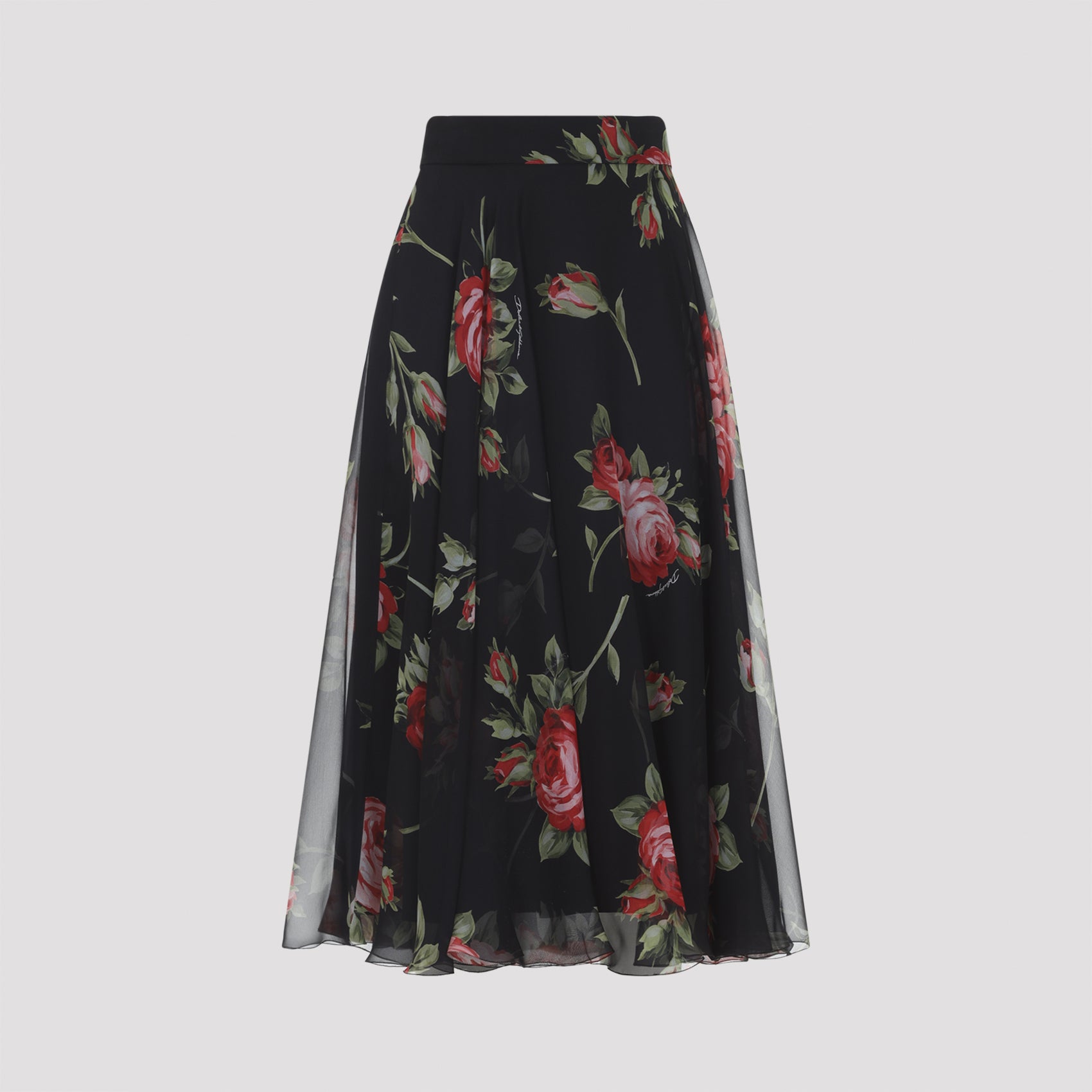 Dolce & Gabbana Silk Midi Skirt