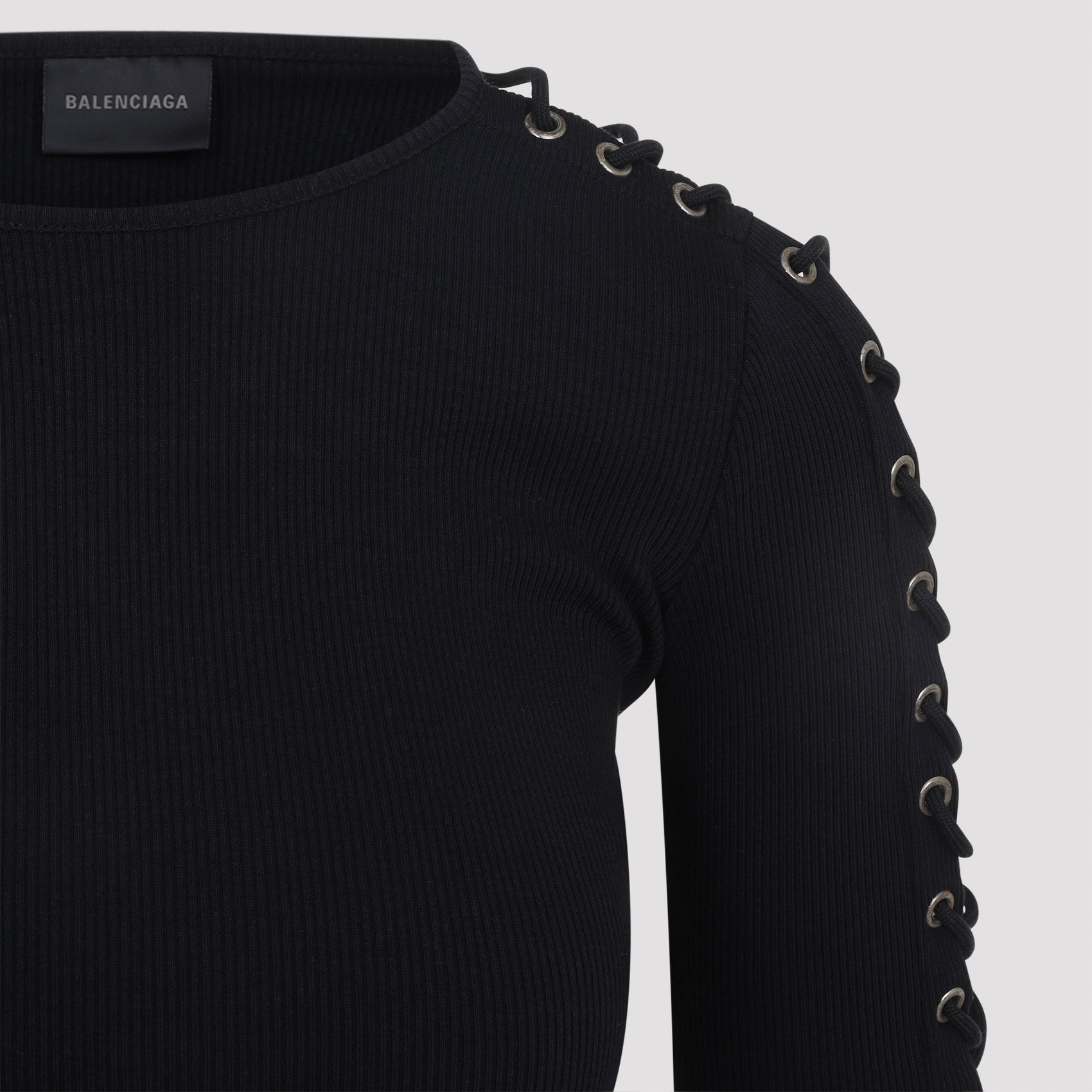 Balenciaga Lace-Up Mini Dress