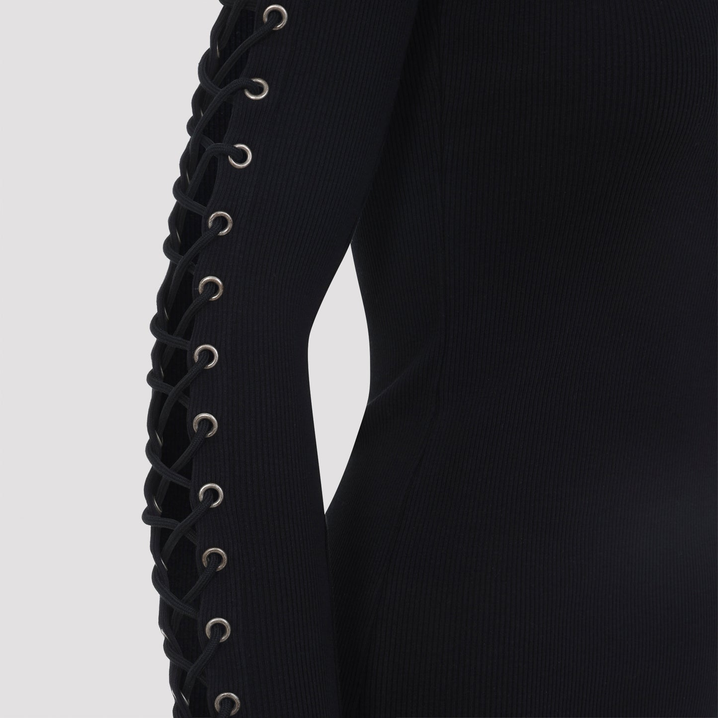Balenciaga Lace-Up Mini Dress