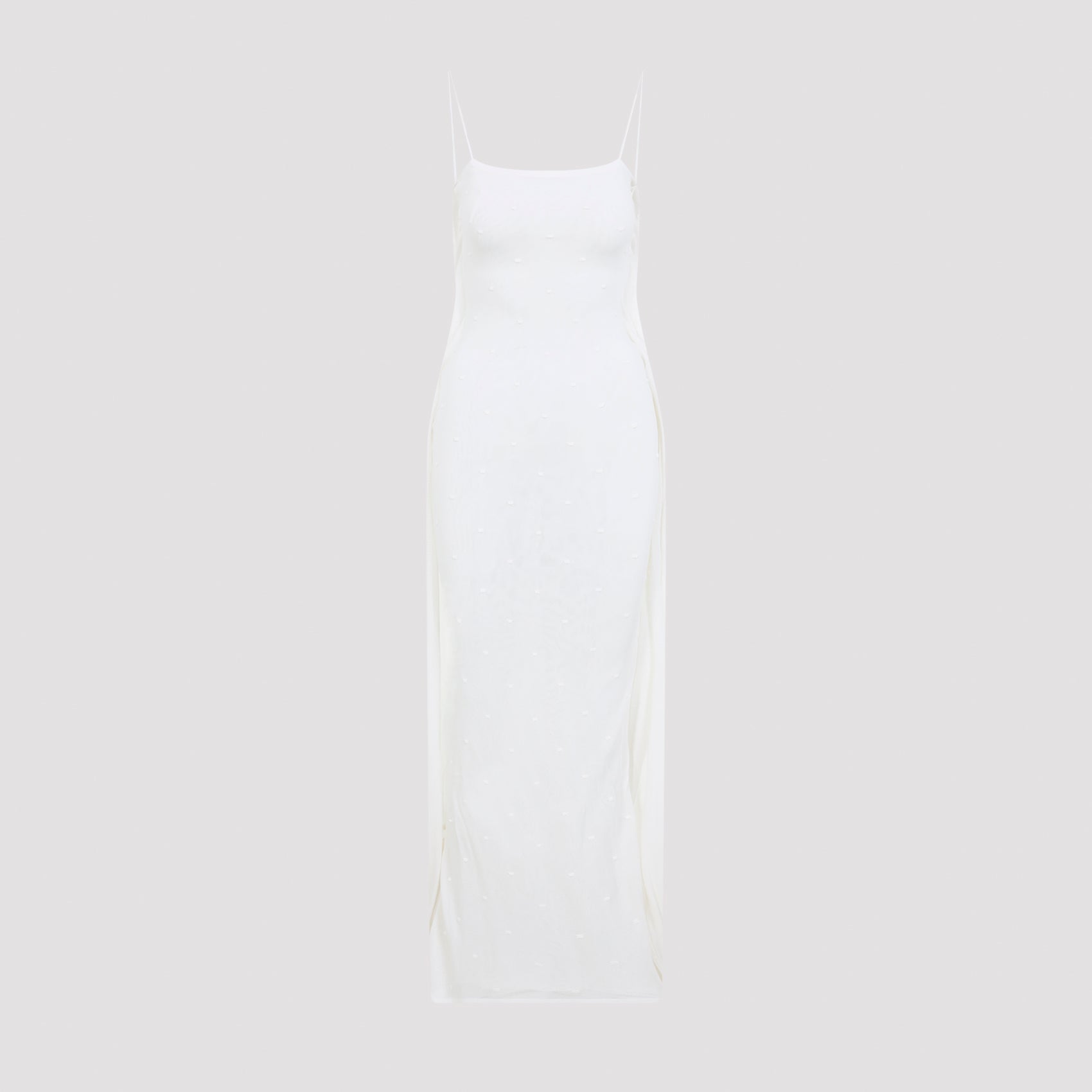 Jacquemus La Robe Maille Plumetis Long Dress