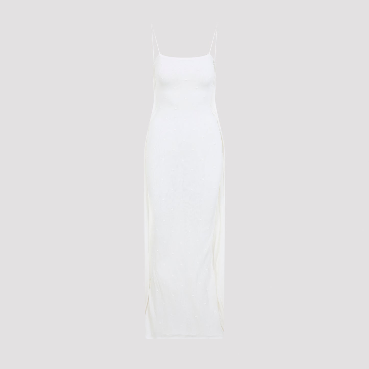 Jacquemus La Robe Maille Plumetis Long Dress