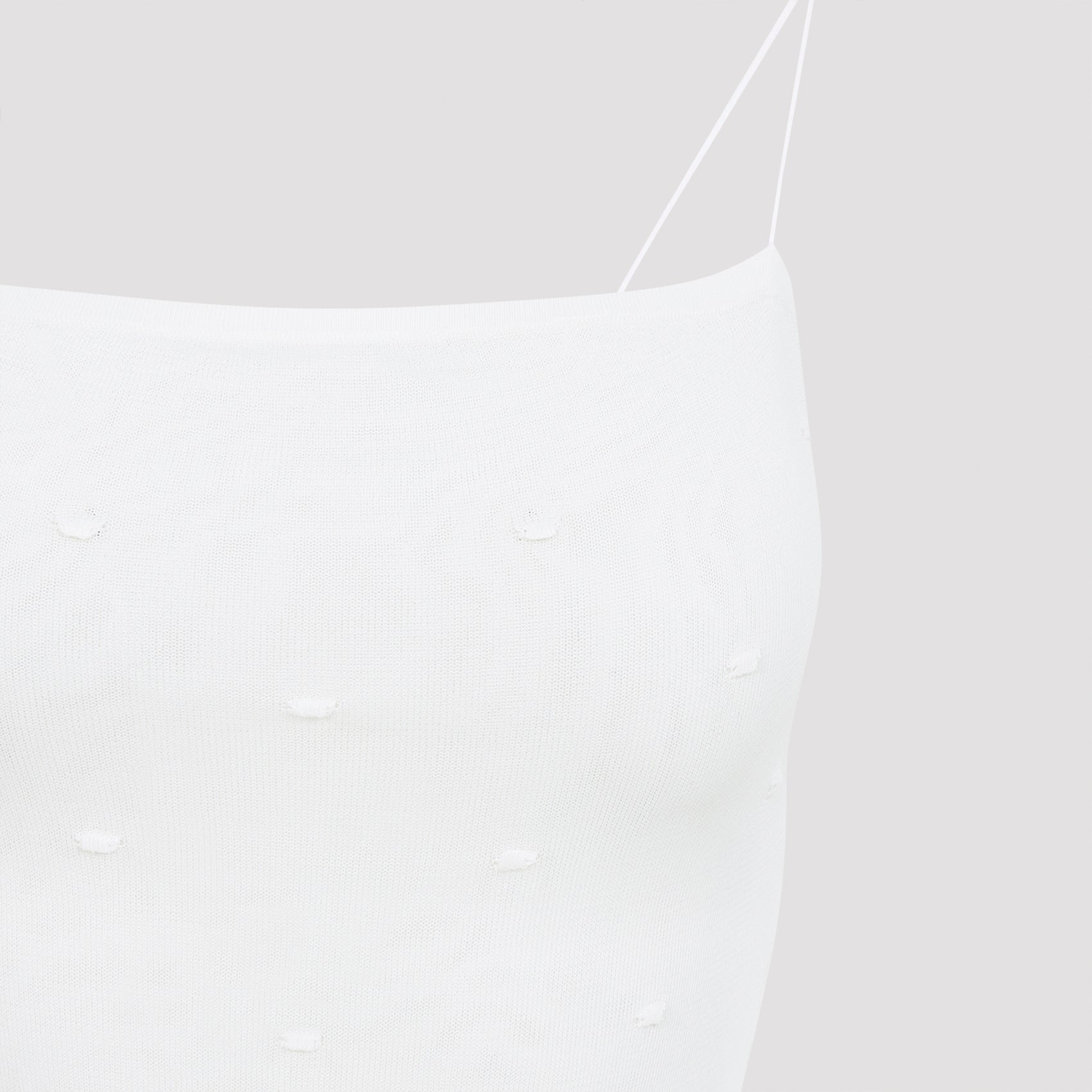 Jacquemus La Robe Maille Plumetis Long Dress