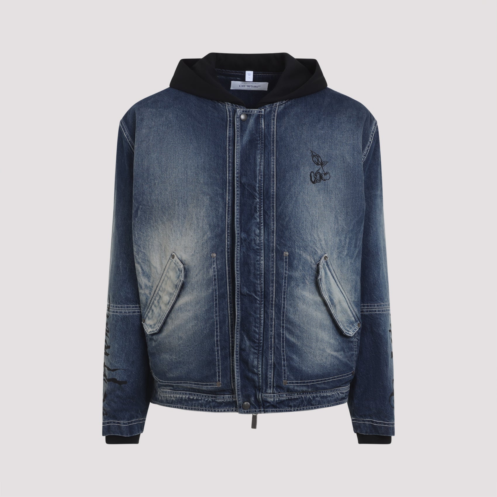 Off White Cherry Fleece Jacket