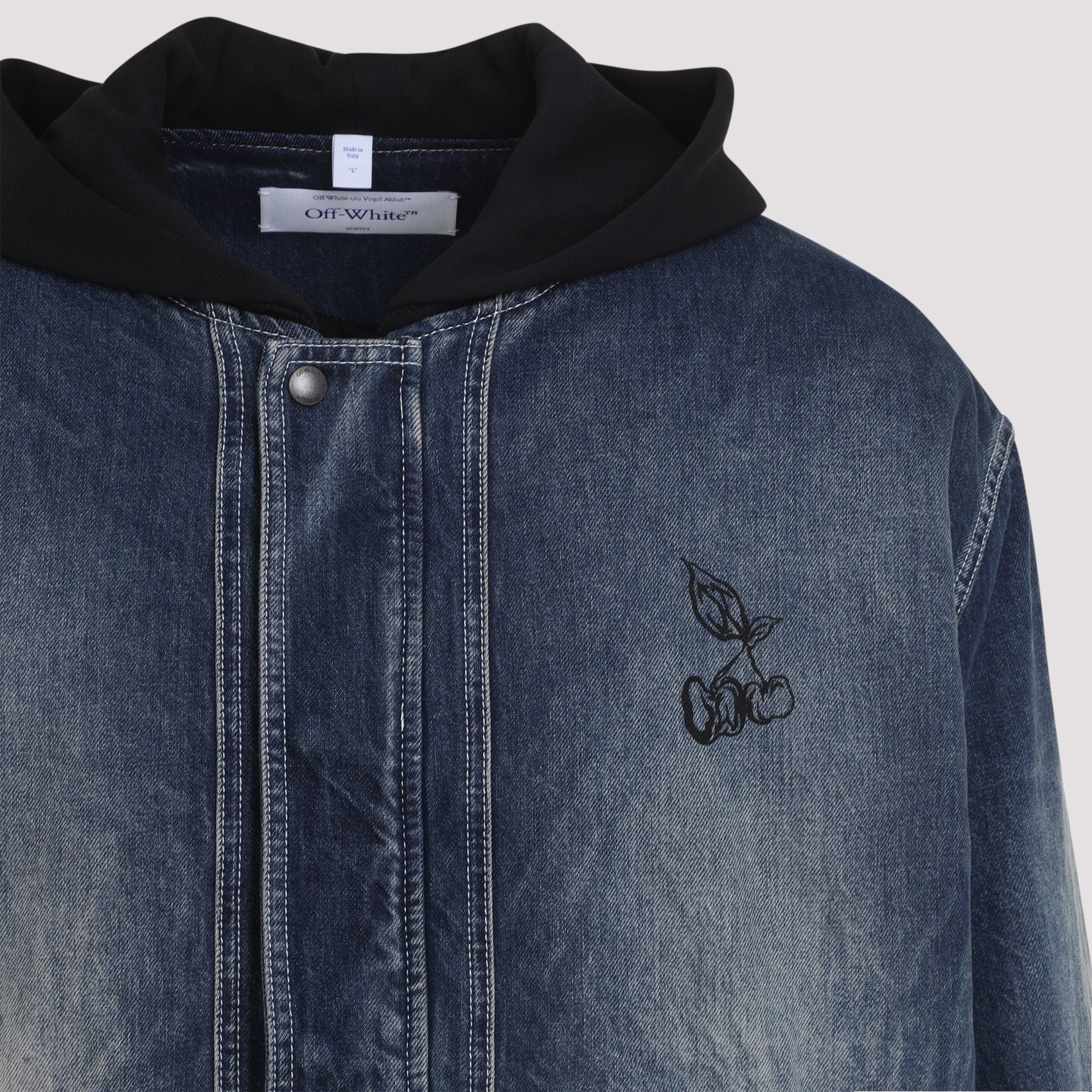 Off White Cherry Fleece Jacket
