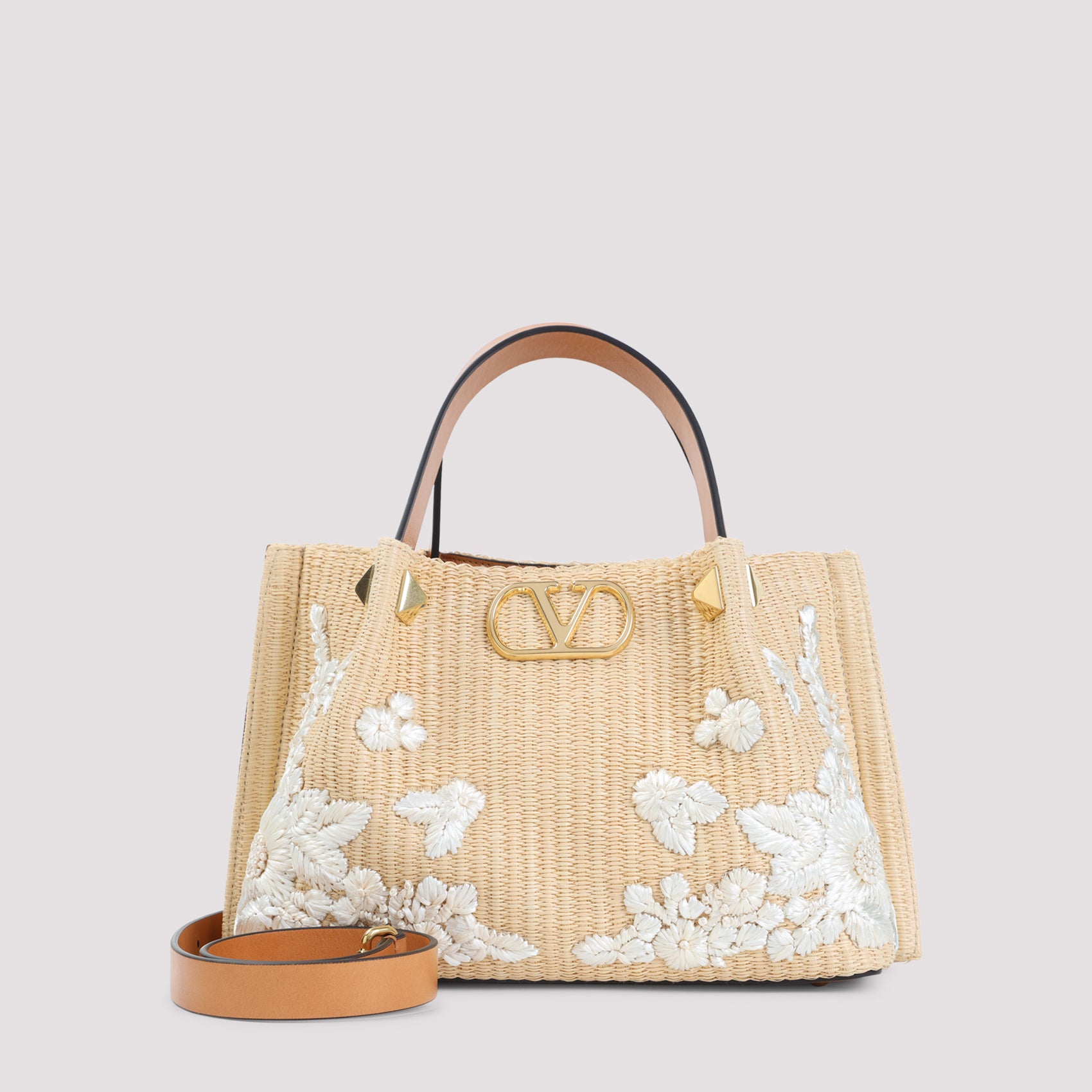 Valentino Garavani Small Raffia Tote Bag