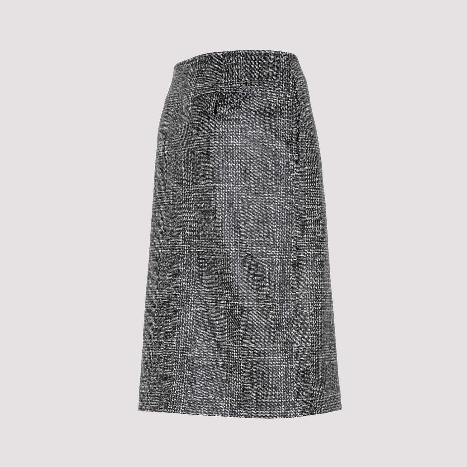 Bottega Veneta Printed Leather Midi Skirt
