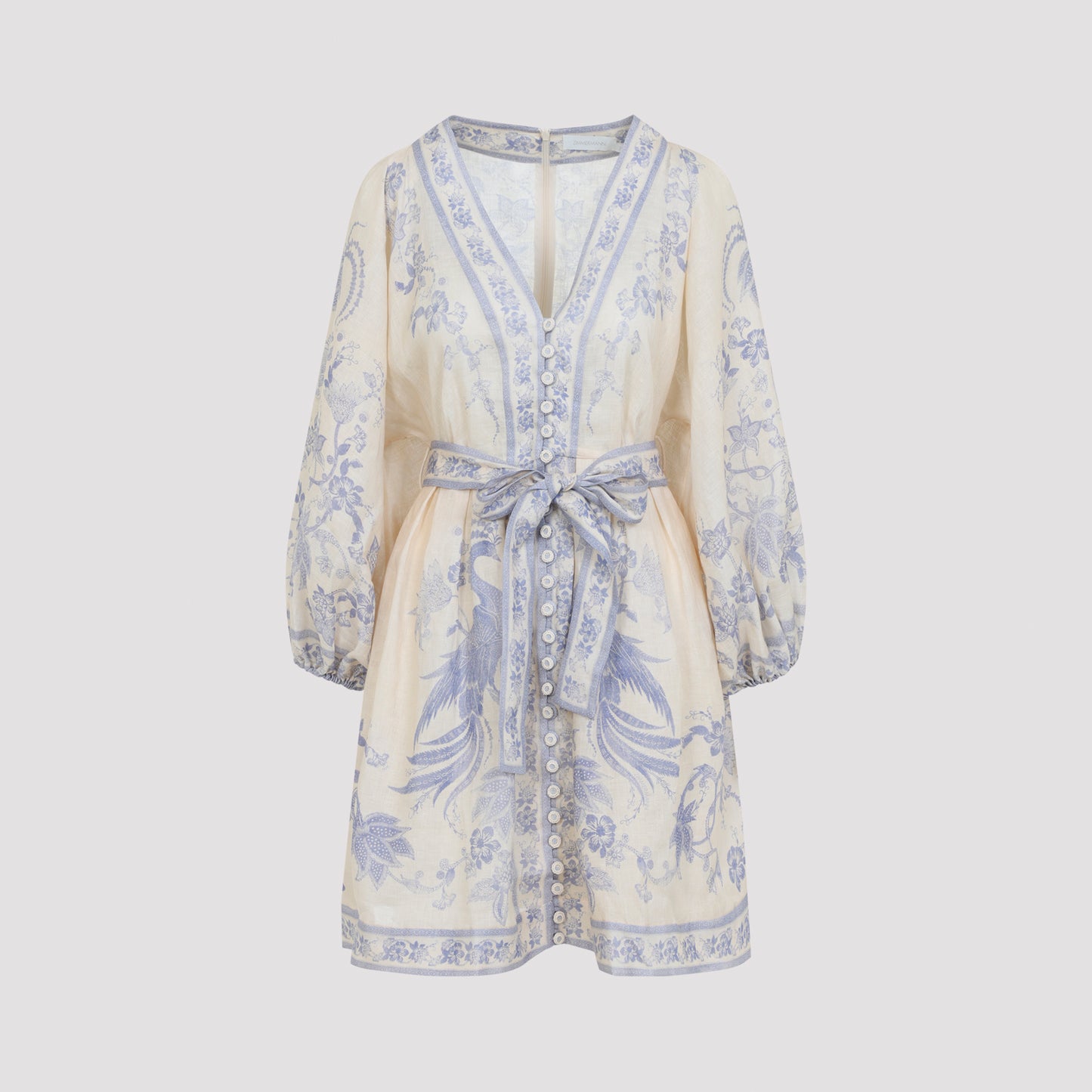 Zimmerman Indra Plunge Mini Dress