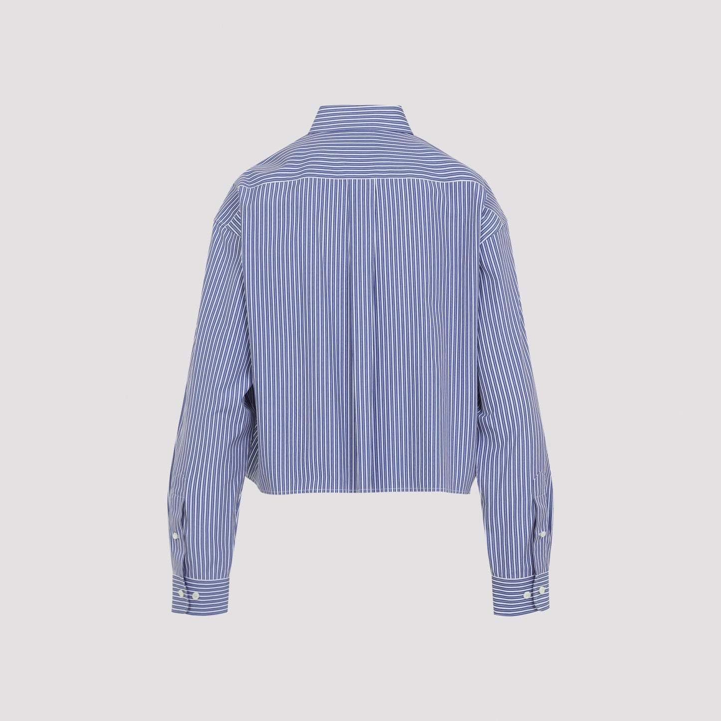 MIu MIu Striped Cropped Shirt