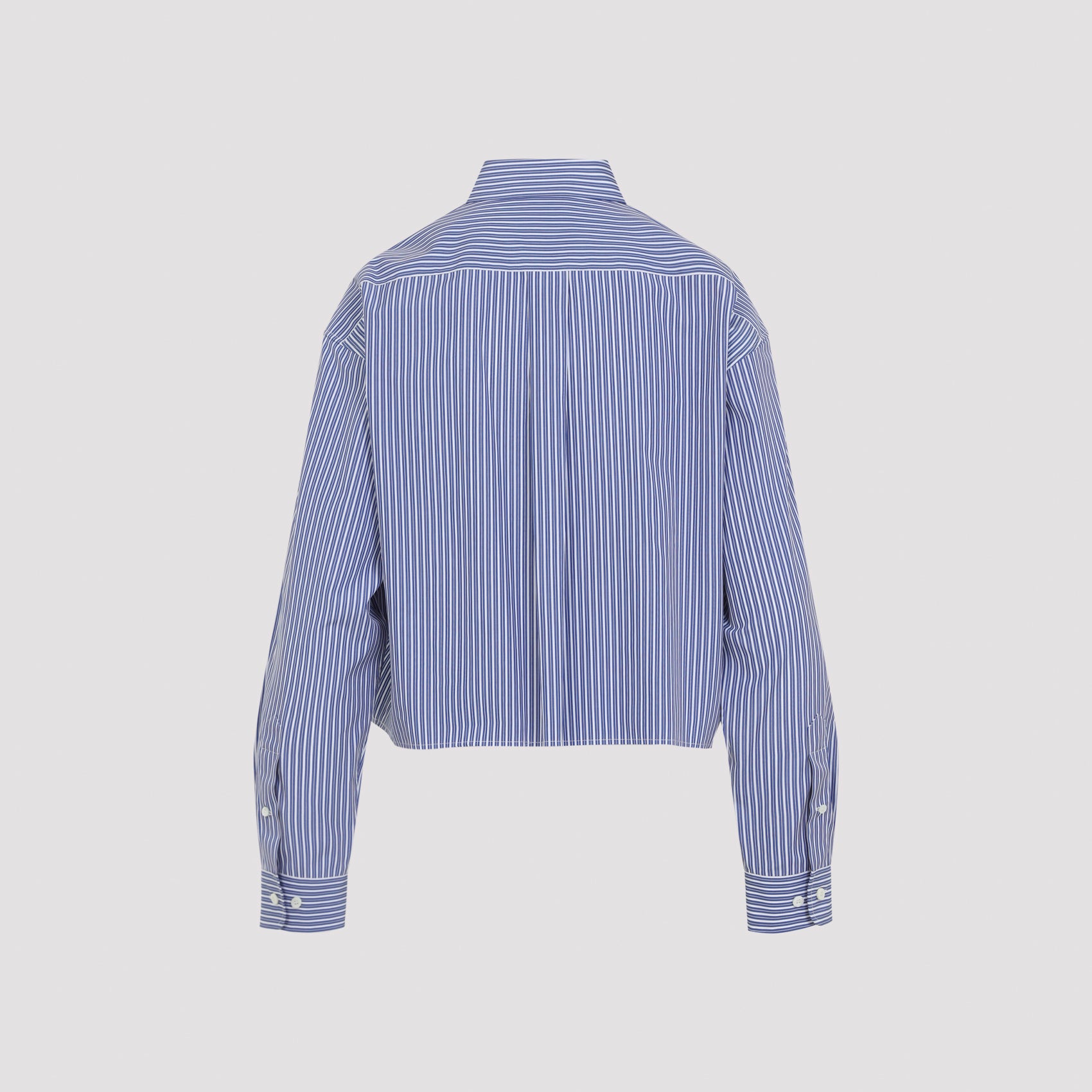 MIu MIu Striped Cropped Shirt