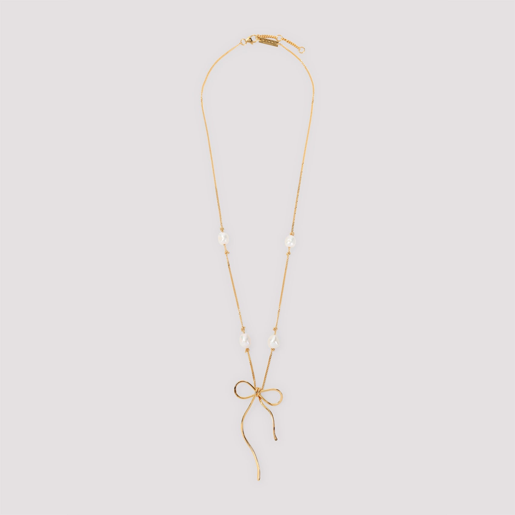 Marni Brass and Pearl Necklace