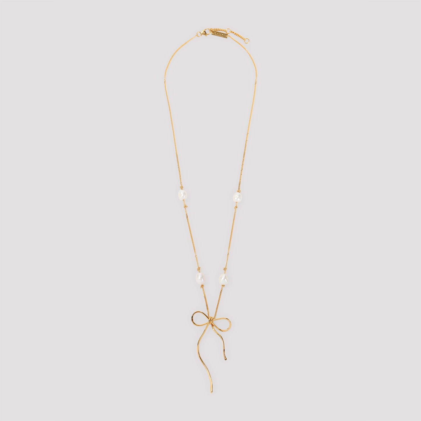 Marni Brass and Pearl Necklace