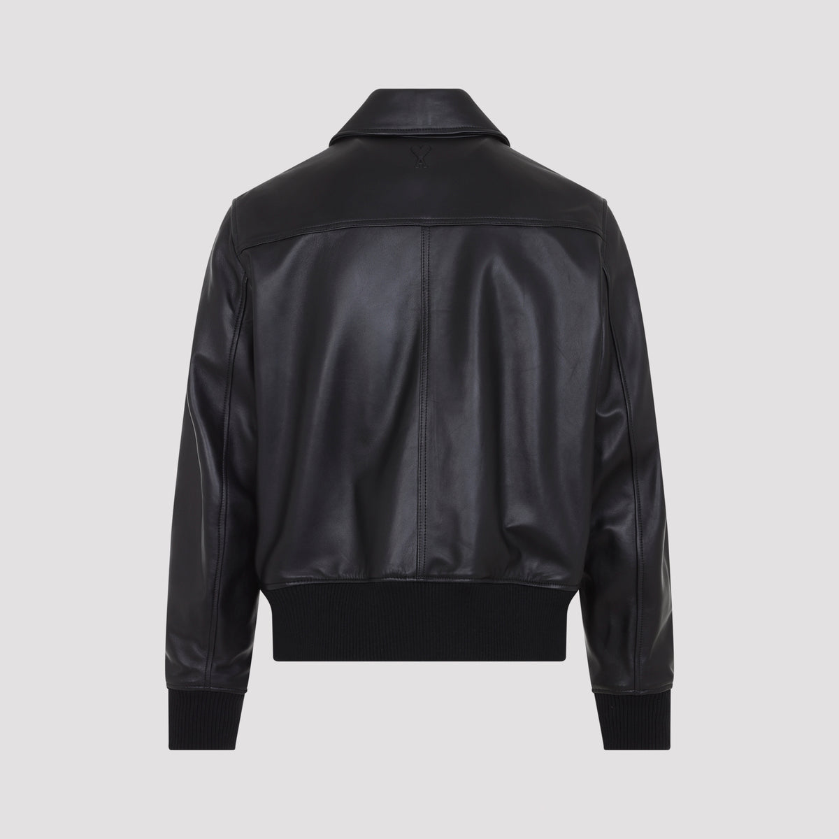 Ami Paris Zipped Leather Jacket