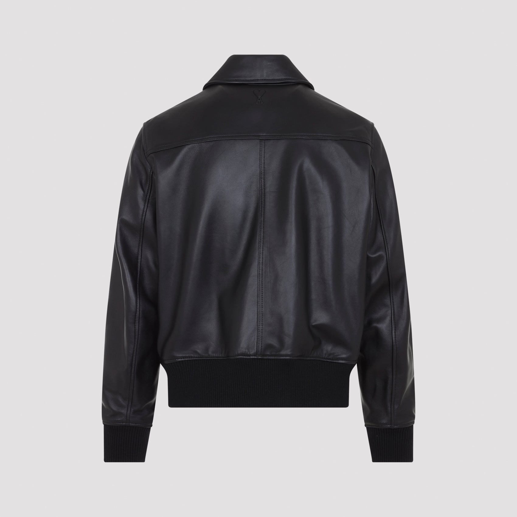 Ami Paris Zipped Leather Jacket