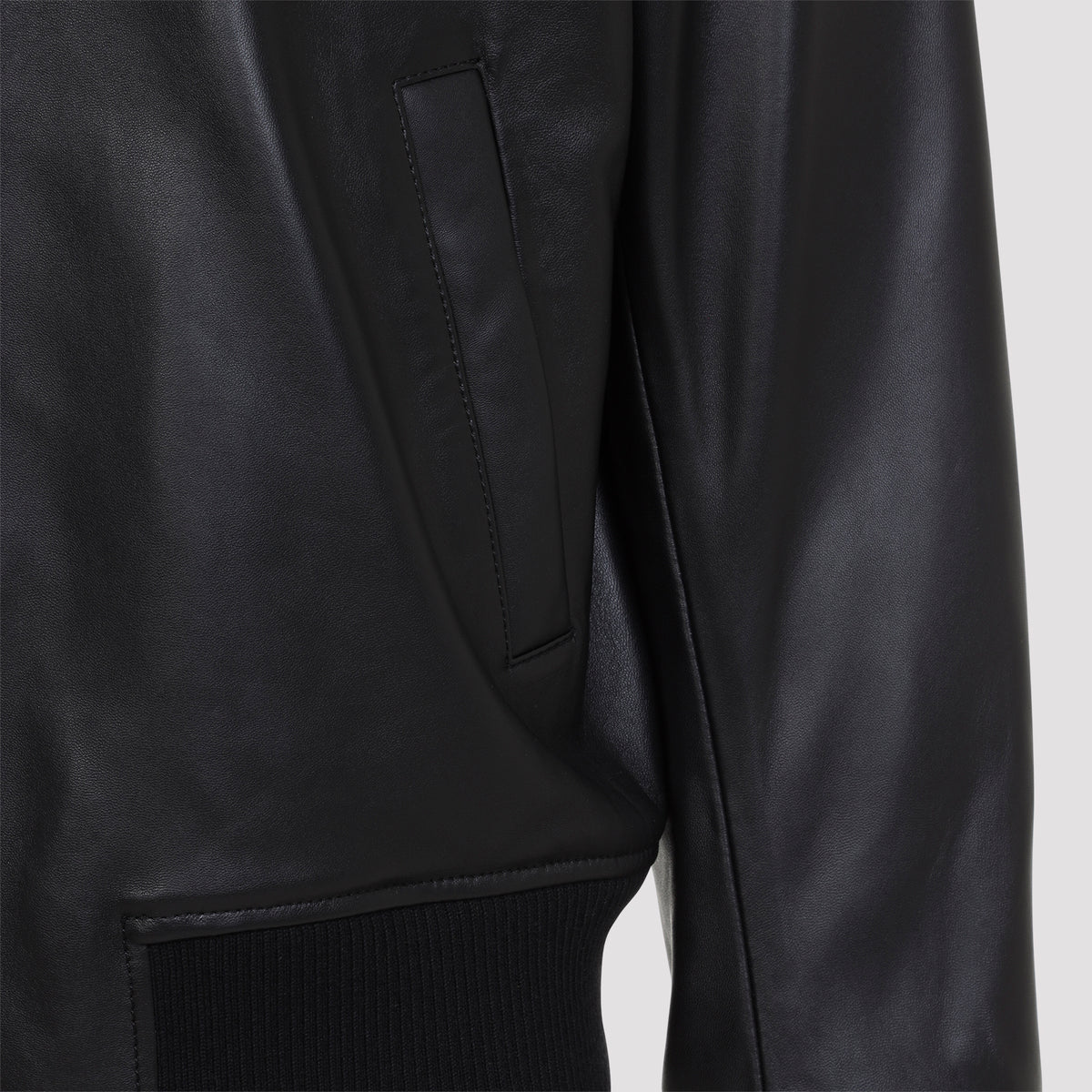 Ami Paris Zipped Leather Jacket