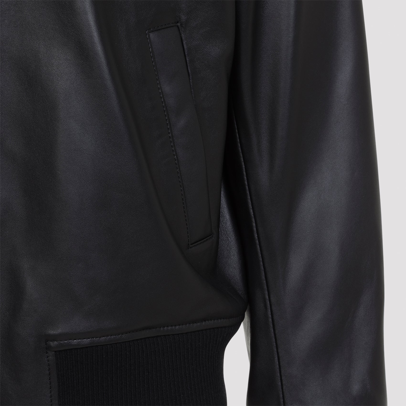 Ami Paris Zipped Leather Jacket