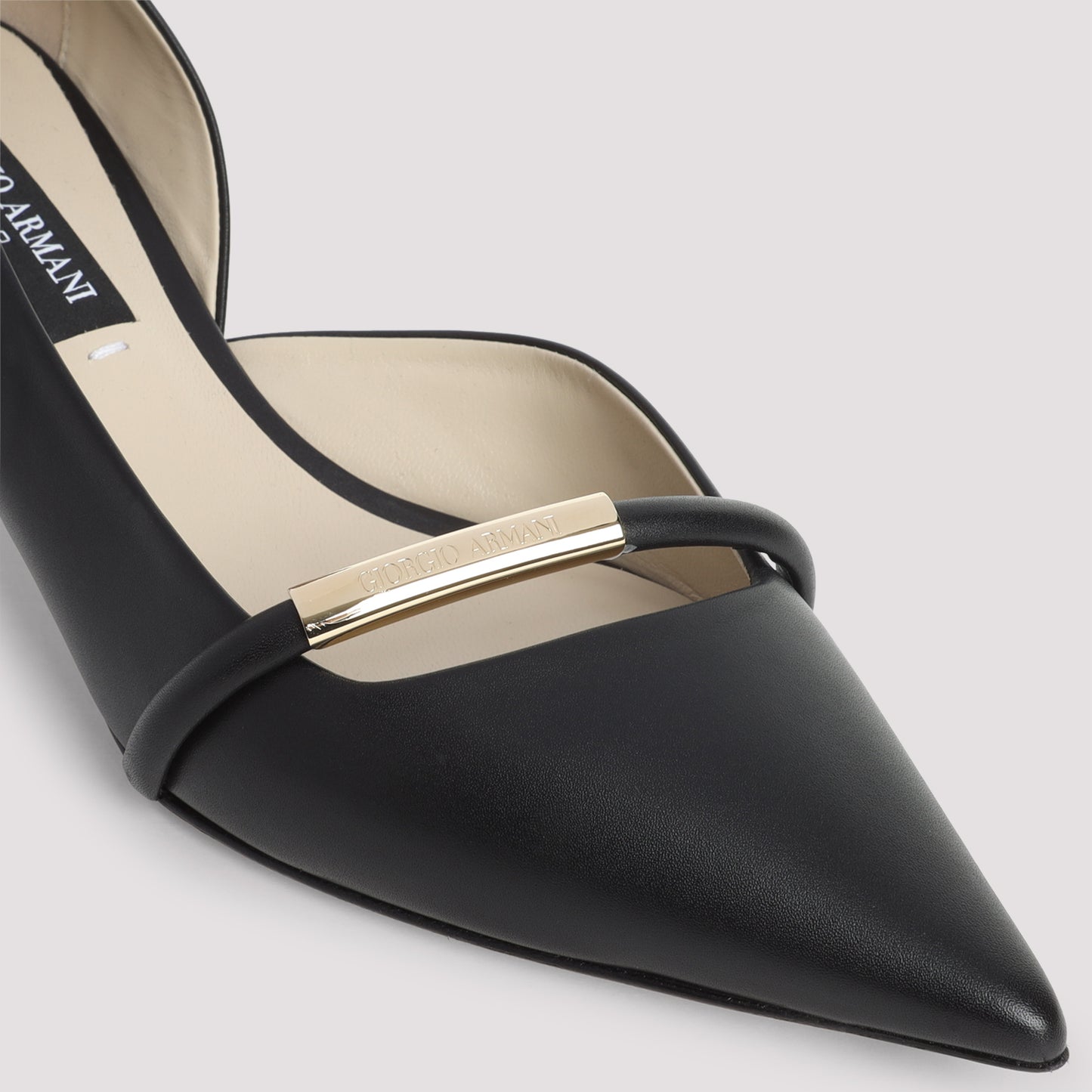 Giorgio Armani Leather Court Decollete