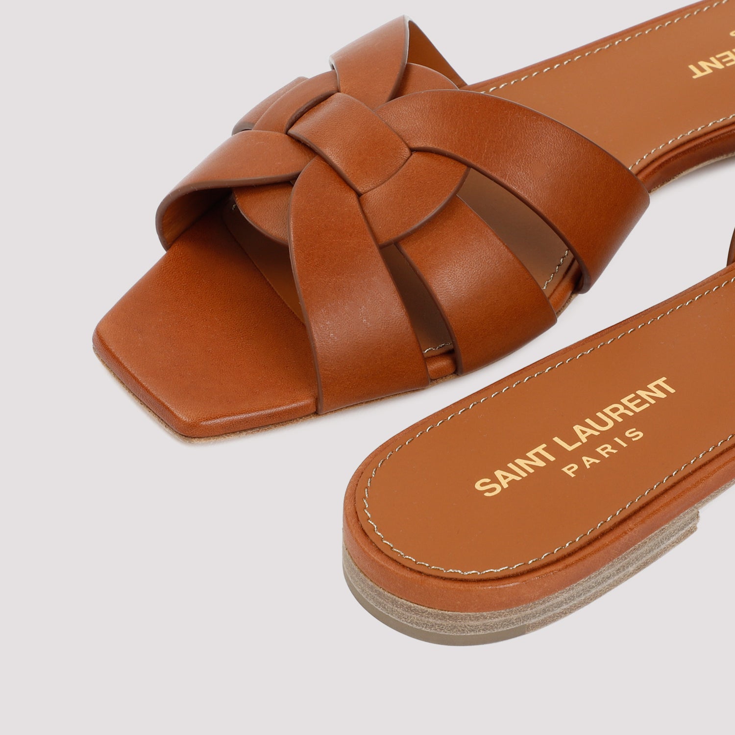 Saint Laurent Leather Tribute Flats