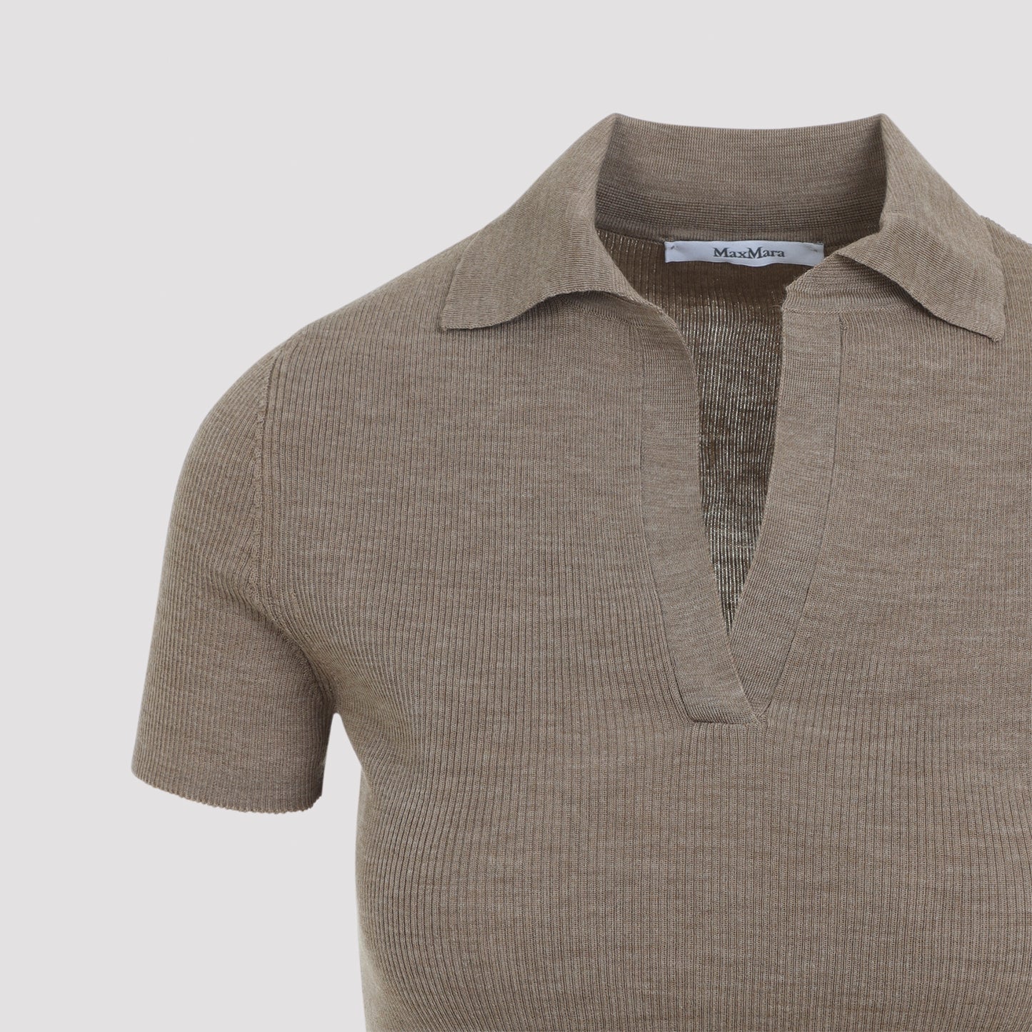 Max Mara Albero Knit Ribbed Polo