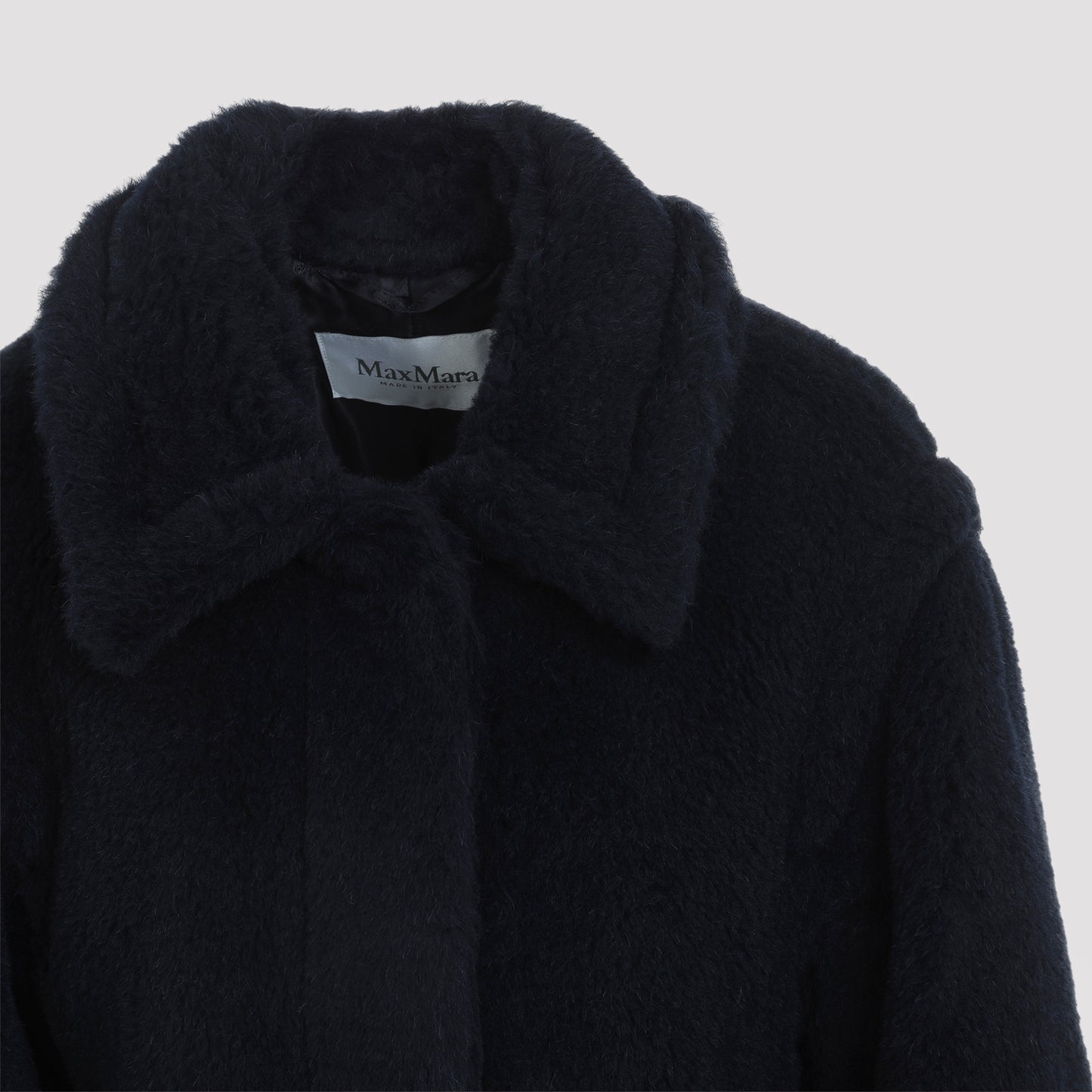 Max Mara Fuggito Short Blue Teddy Coat