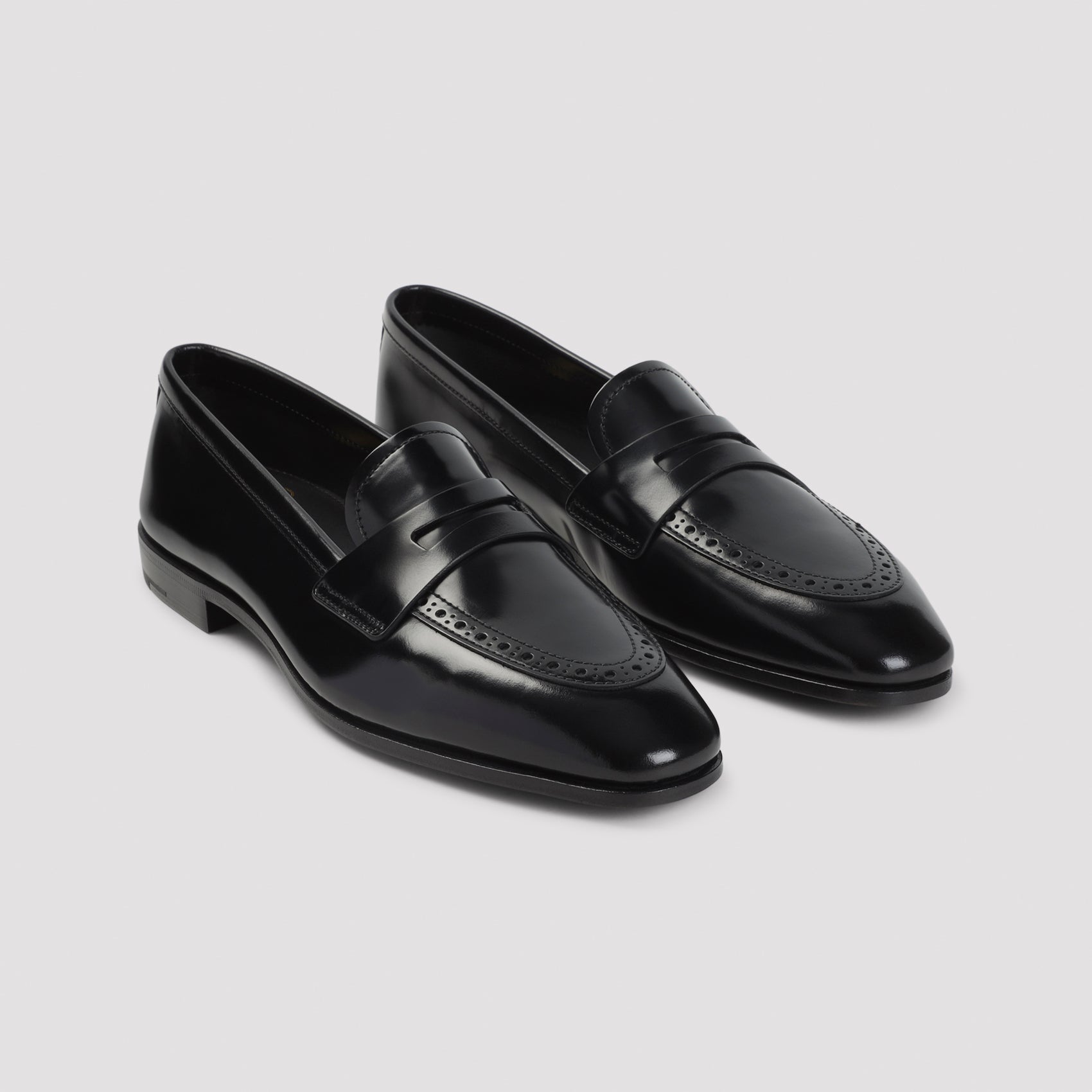 Church`s Onyx Penny Loafers