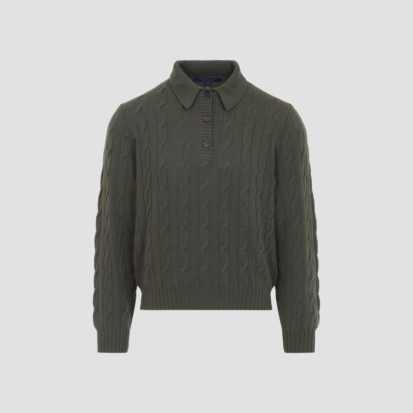 Ralph Laurent Collection Cable-knit polo Sweater