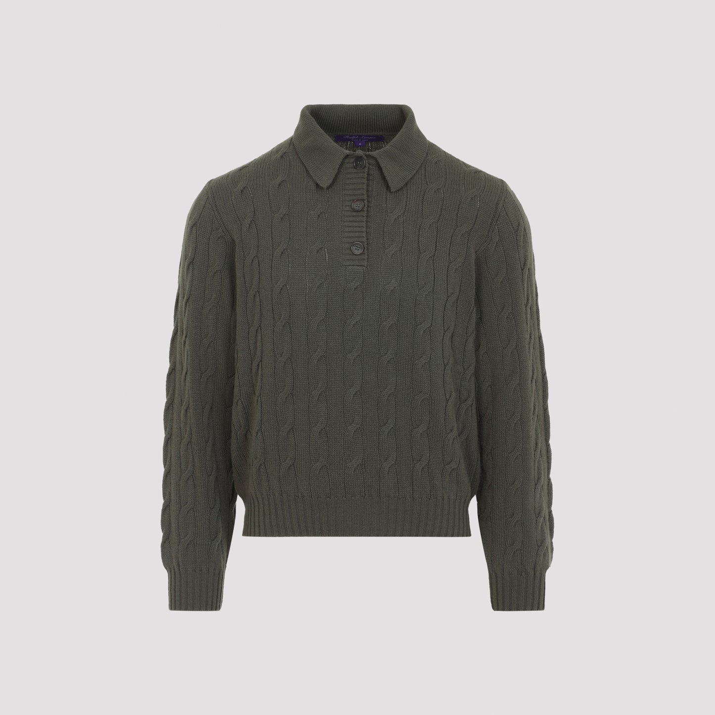 Ralph Laurent Collection Cable-knit polo Sweater