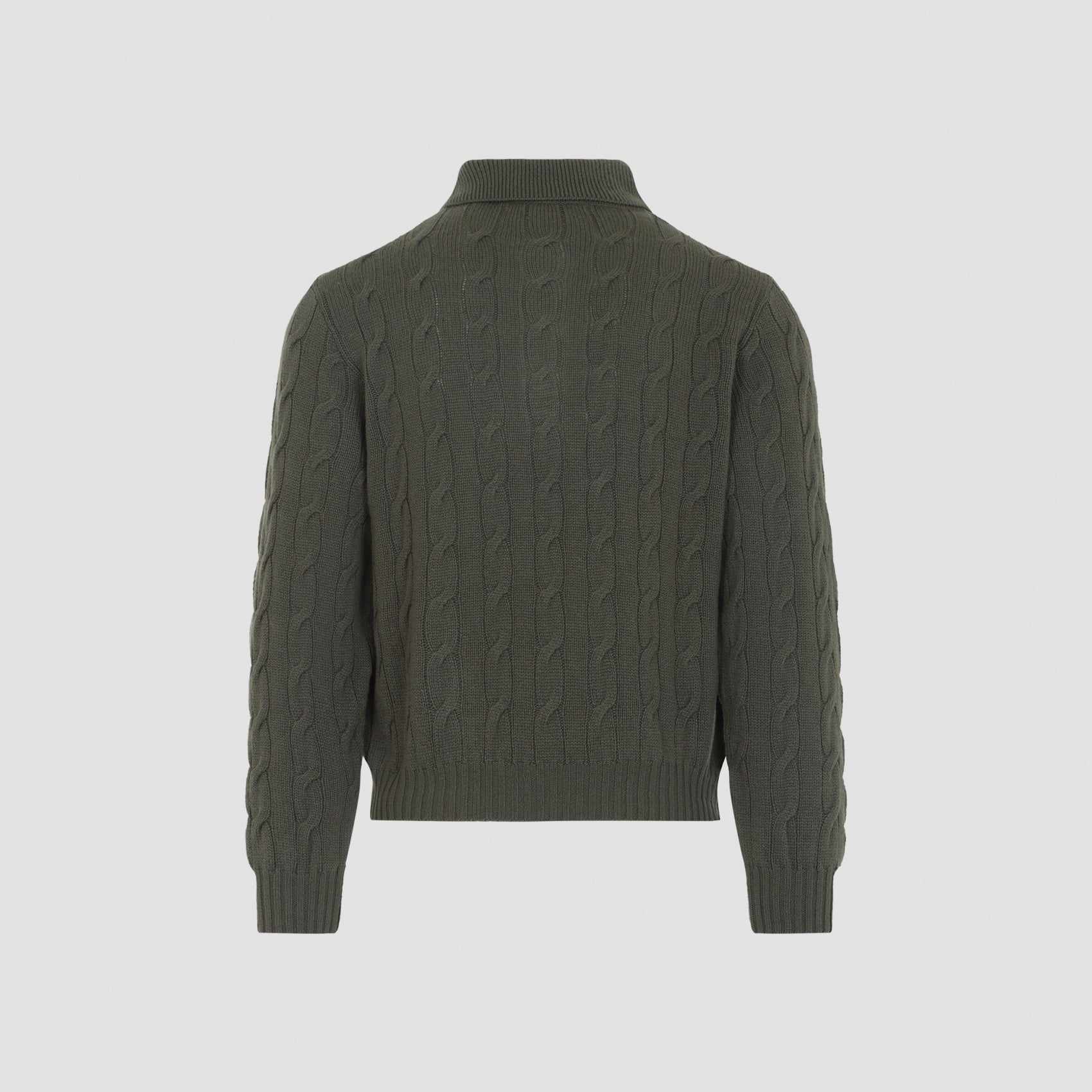 Ralph Laurent Collection Cable-knit polo Sweater