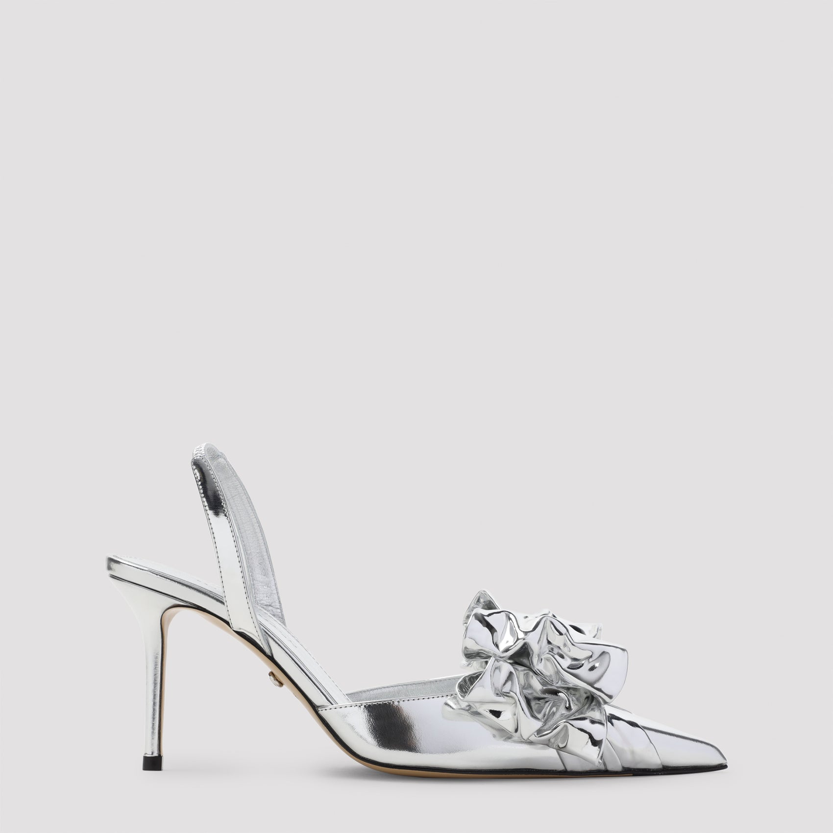 Mach & Mach Le Cadeau Silver Wrapped Leather Pumps