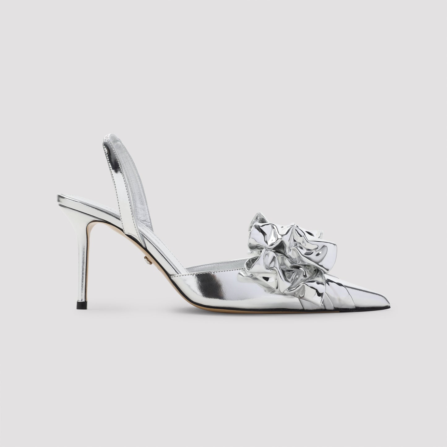 Mach & Mach Le Cadeau Silver Wrapped Leather Pumps