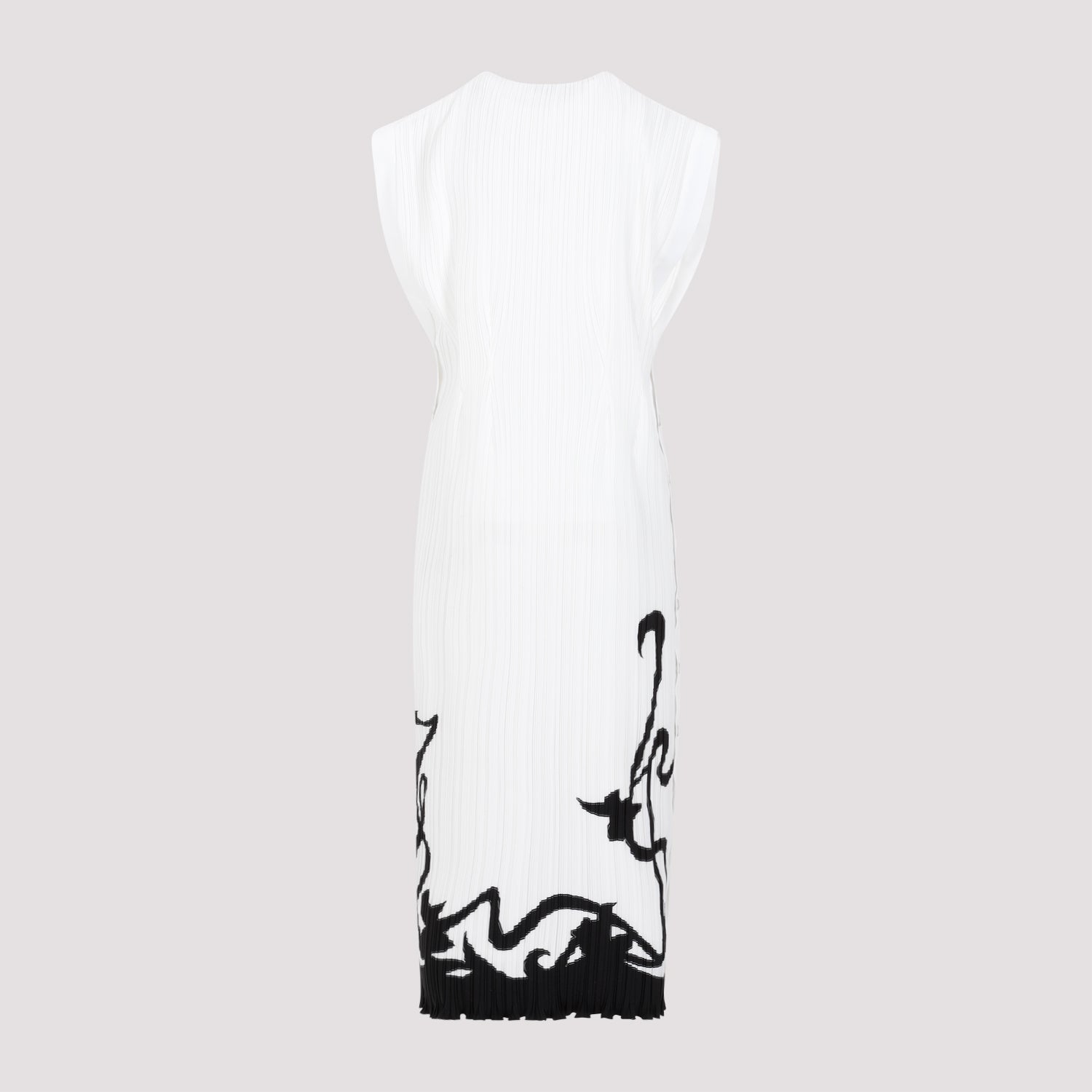 Lanvin Sleeveless Pleated Midi Dress