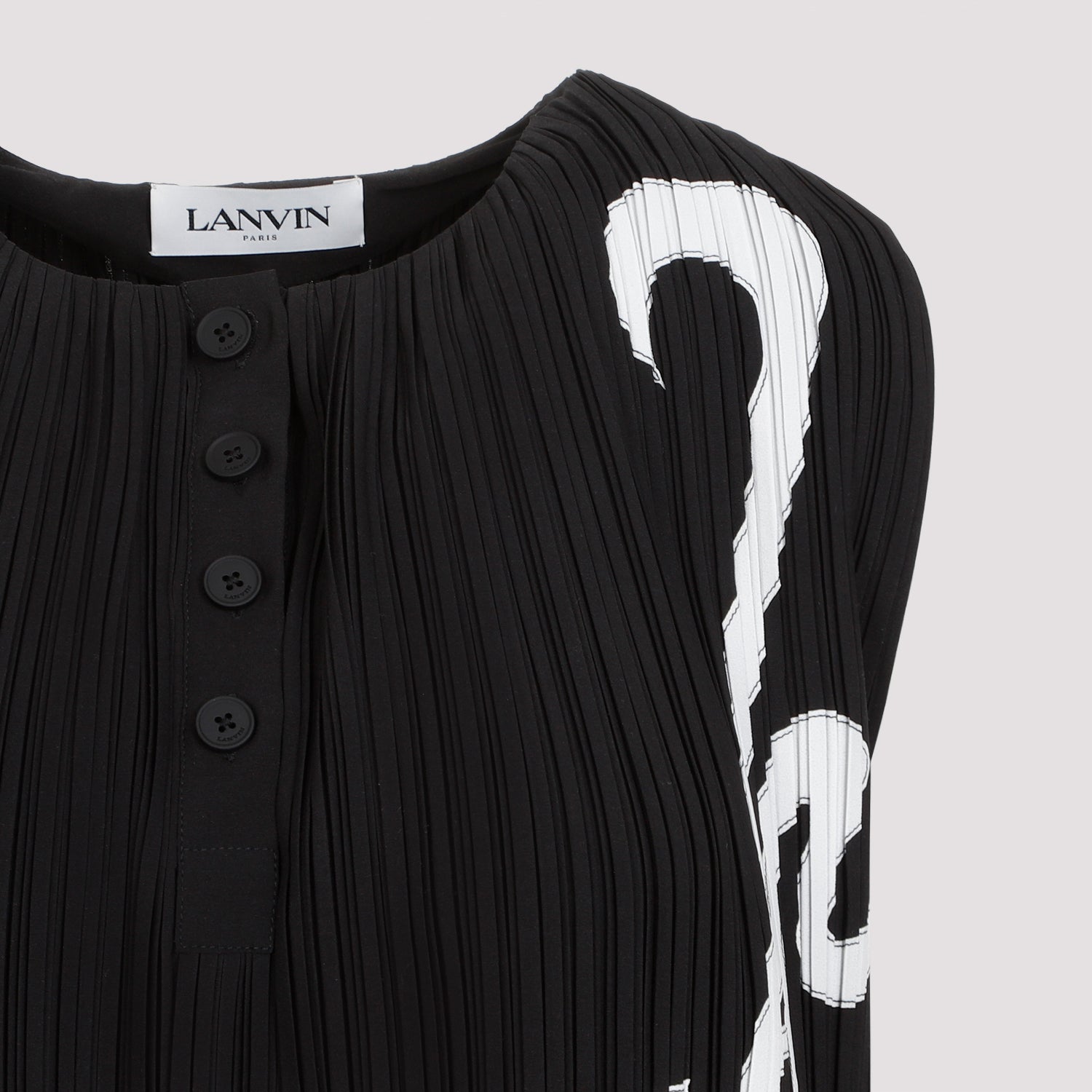 Lanvin Sleeveless Pleated Top