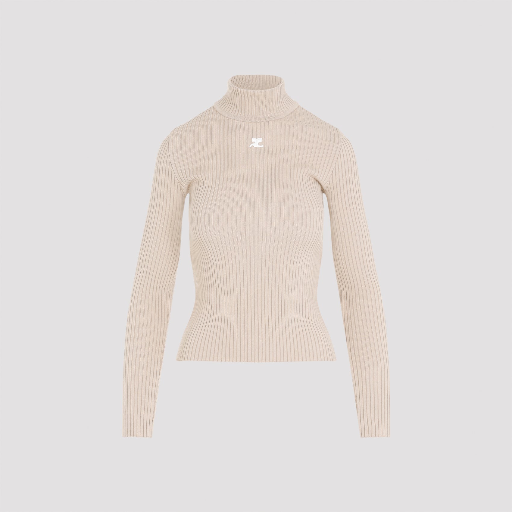 Courrèges Roll Neck Ribbed Jumper