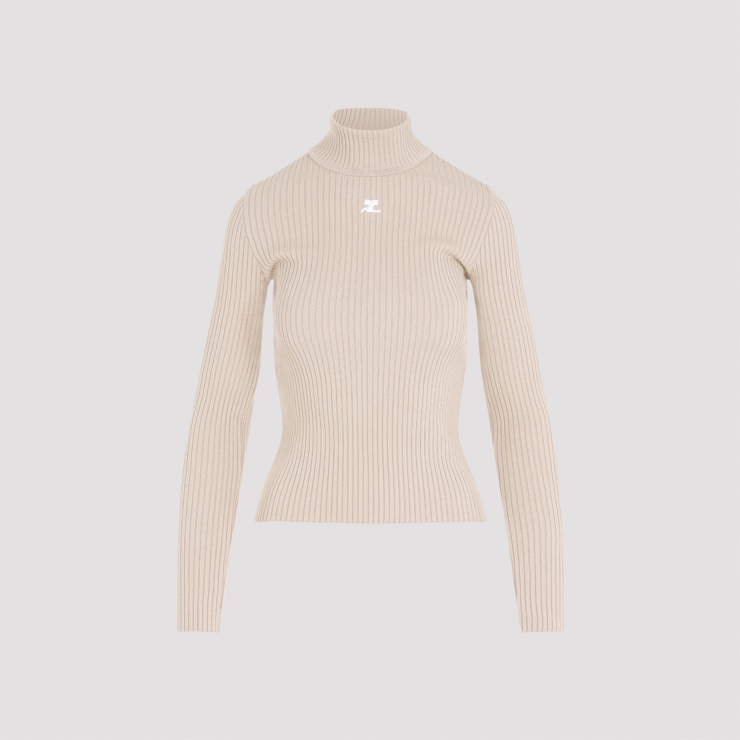 Courrèges Roll Neck Ribbed Jumper