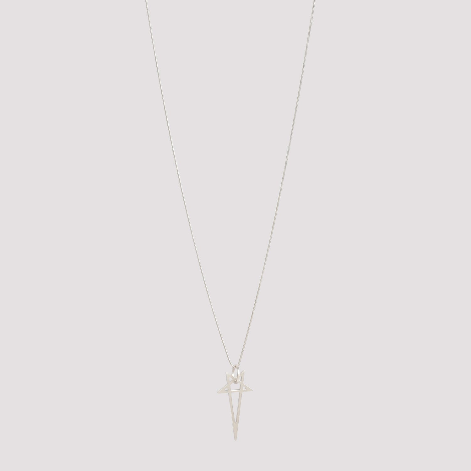 Rick Owens Pentagram Brass Necklace