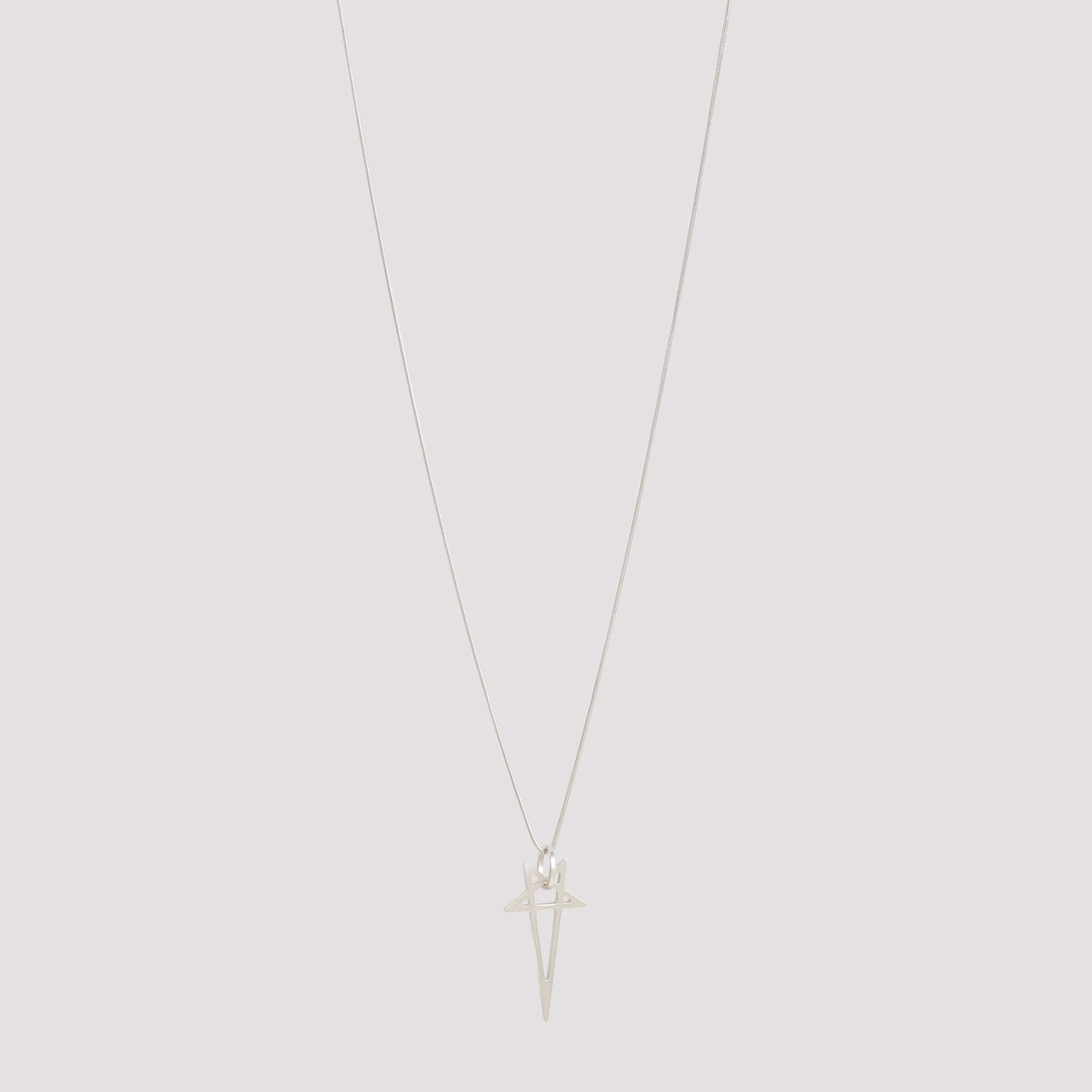 Rick Owens Pentagram Brass Necklace