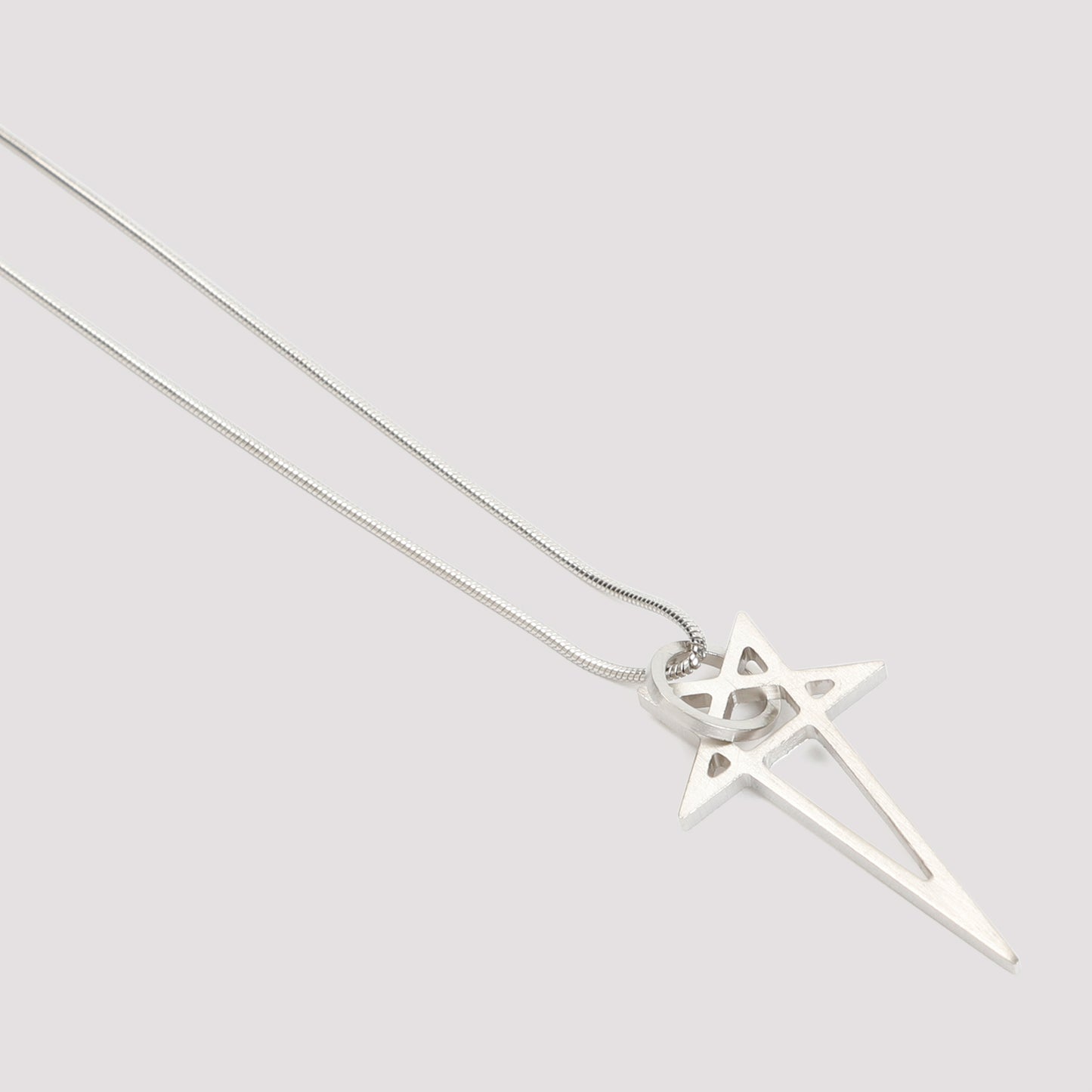 Rick Owens Pentagram Brass Necklace