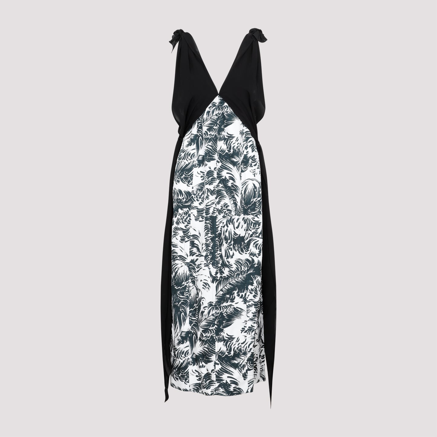 Bottega Veneta Printed Silk Long Dress
