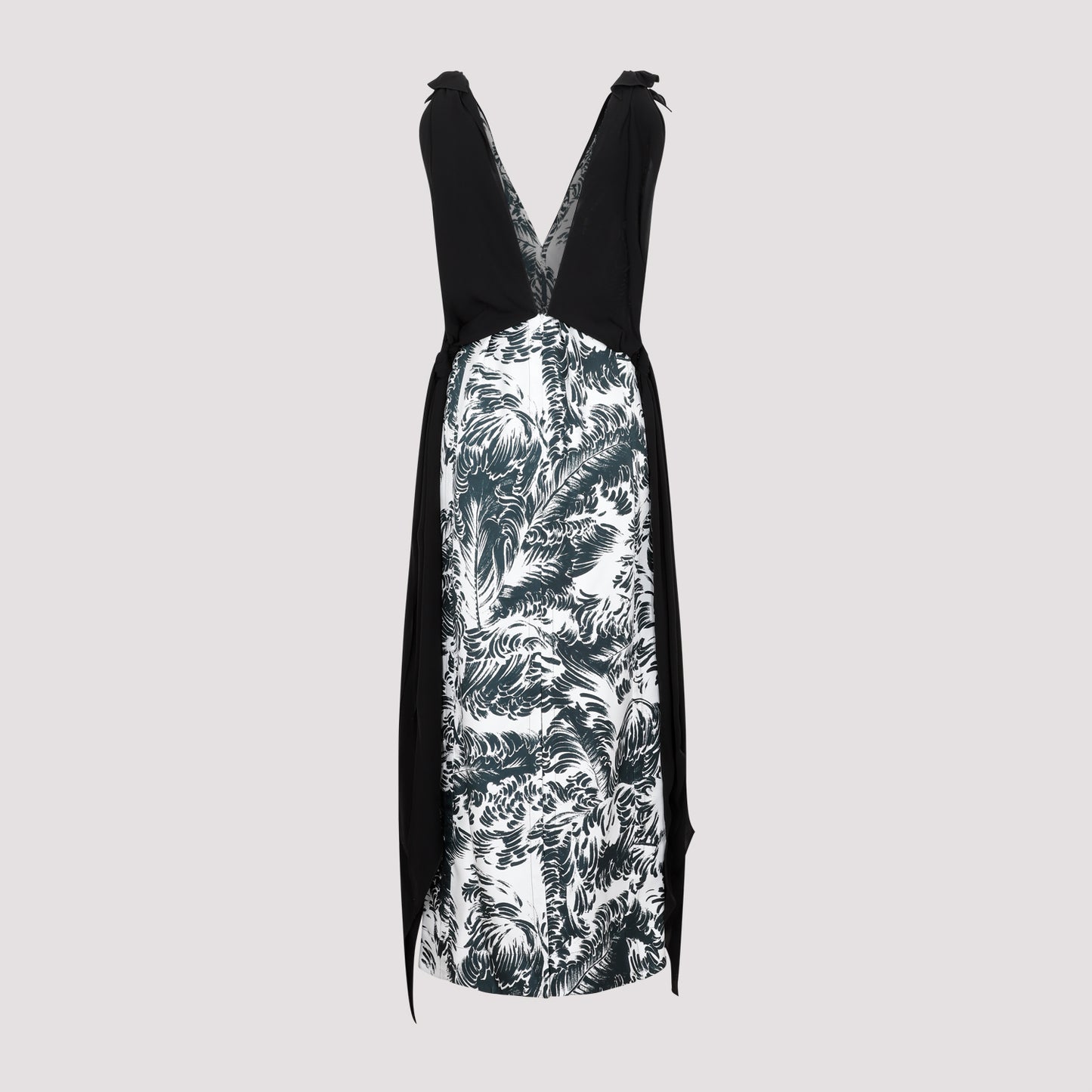 Bottega Veneta Printed Silk Long Dress