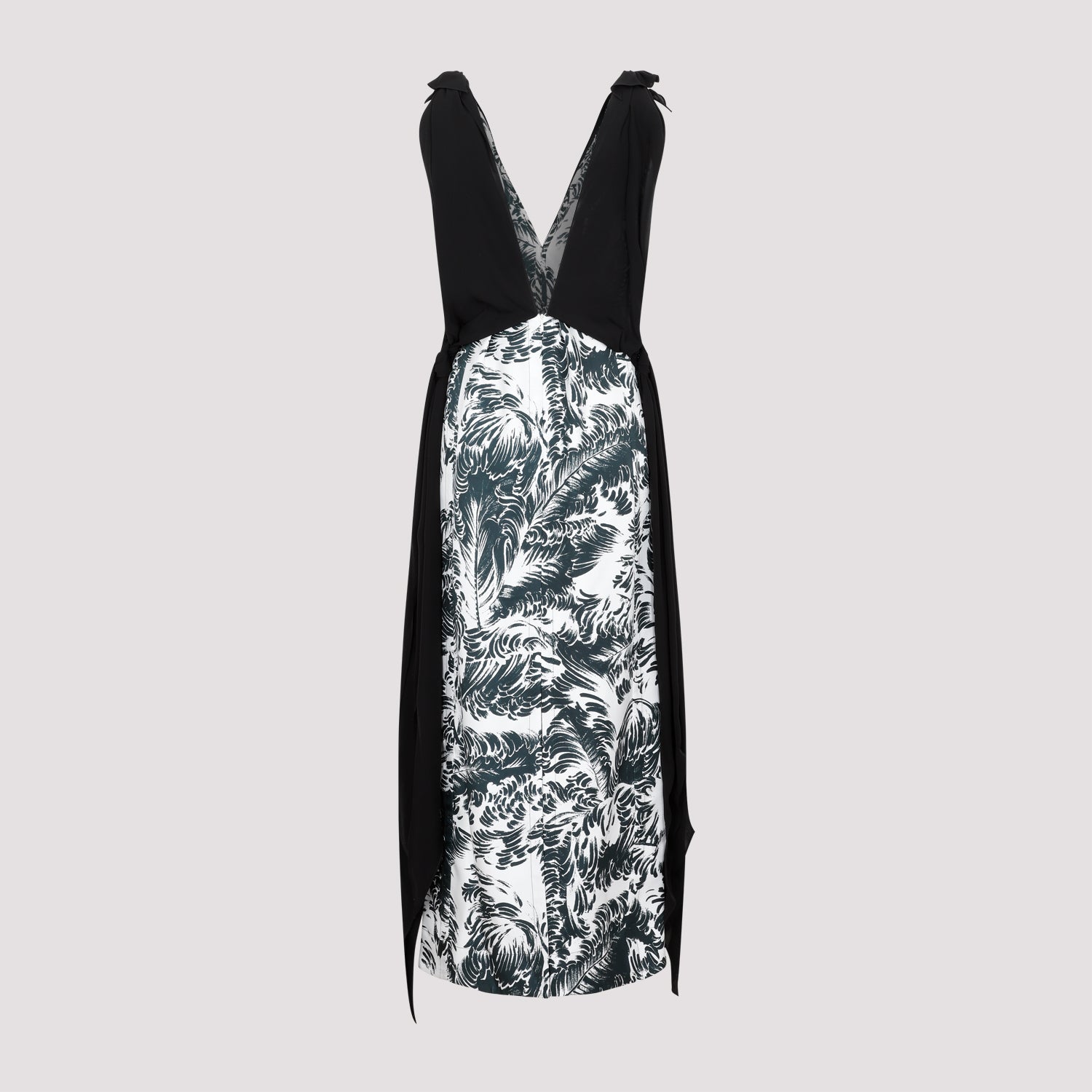 Bottega Veneta Printed Silk Long Dress