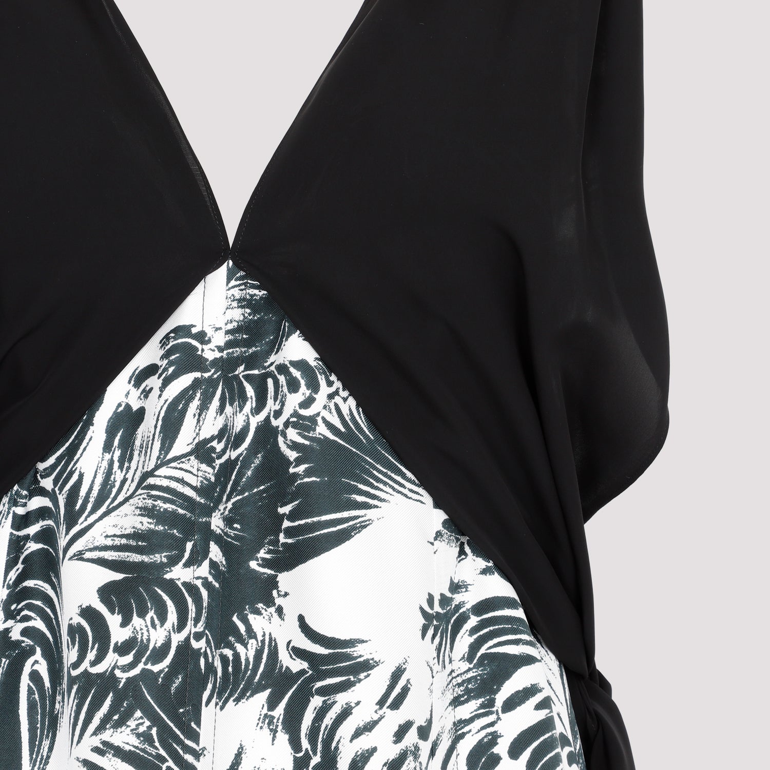 Bottega Veneta Printed Silk Long Dress