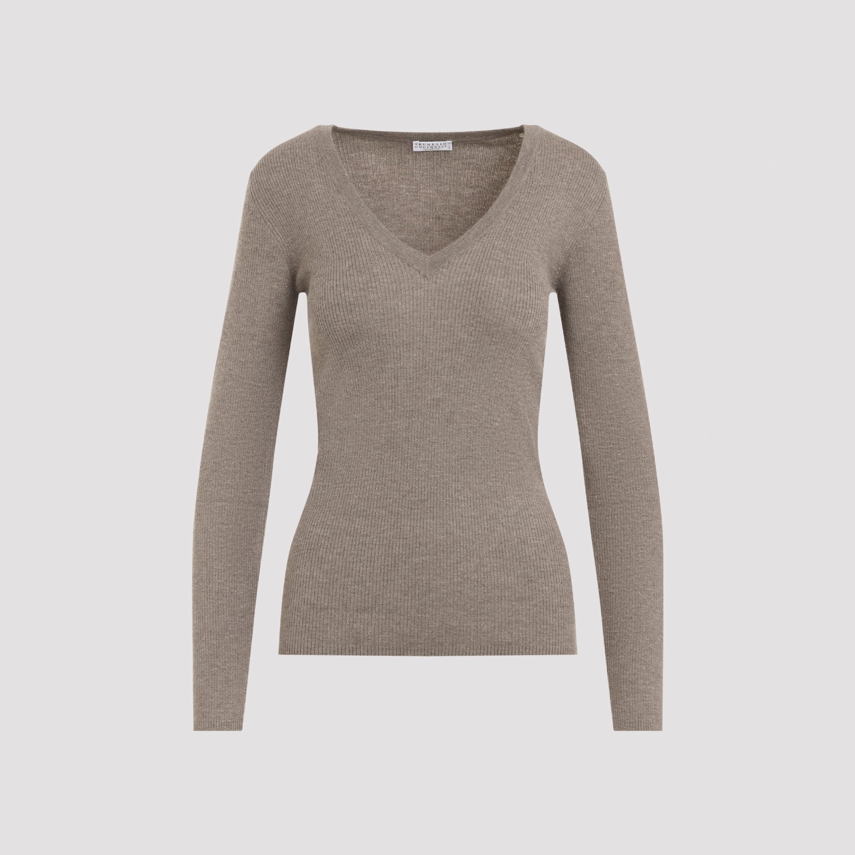 Brunello Cucinelli Ribbed V-Neck Sweater